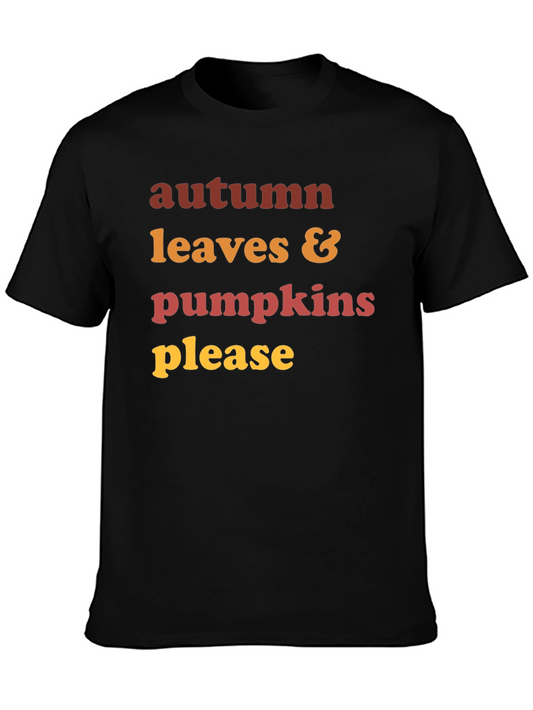 Autumn Leaves & Pumpkins Please Graphic Tee