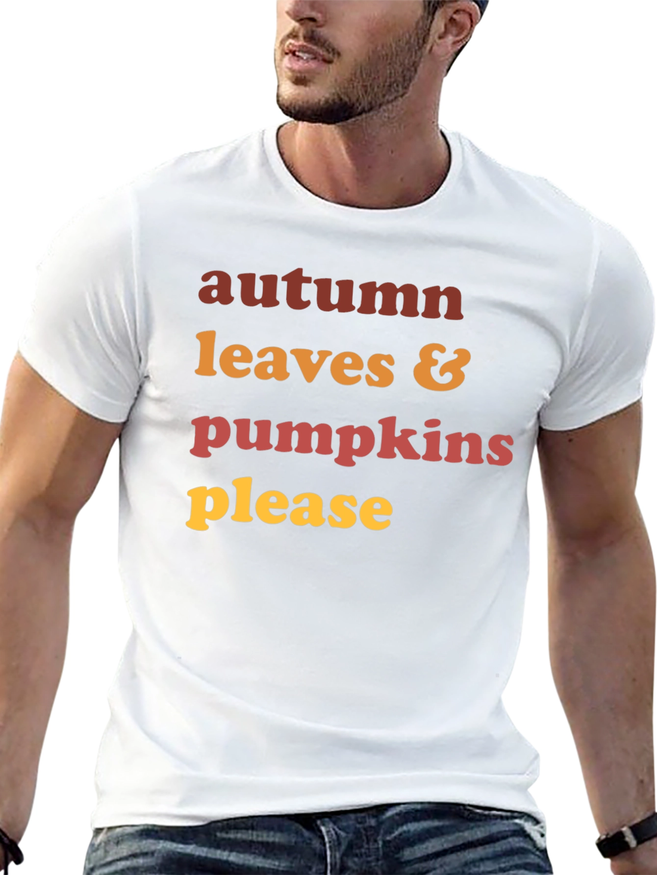 Autumn Leaves & Pumpkins Please Graphic Tee