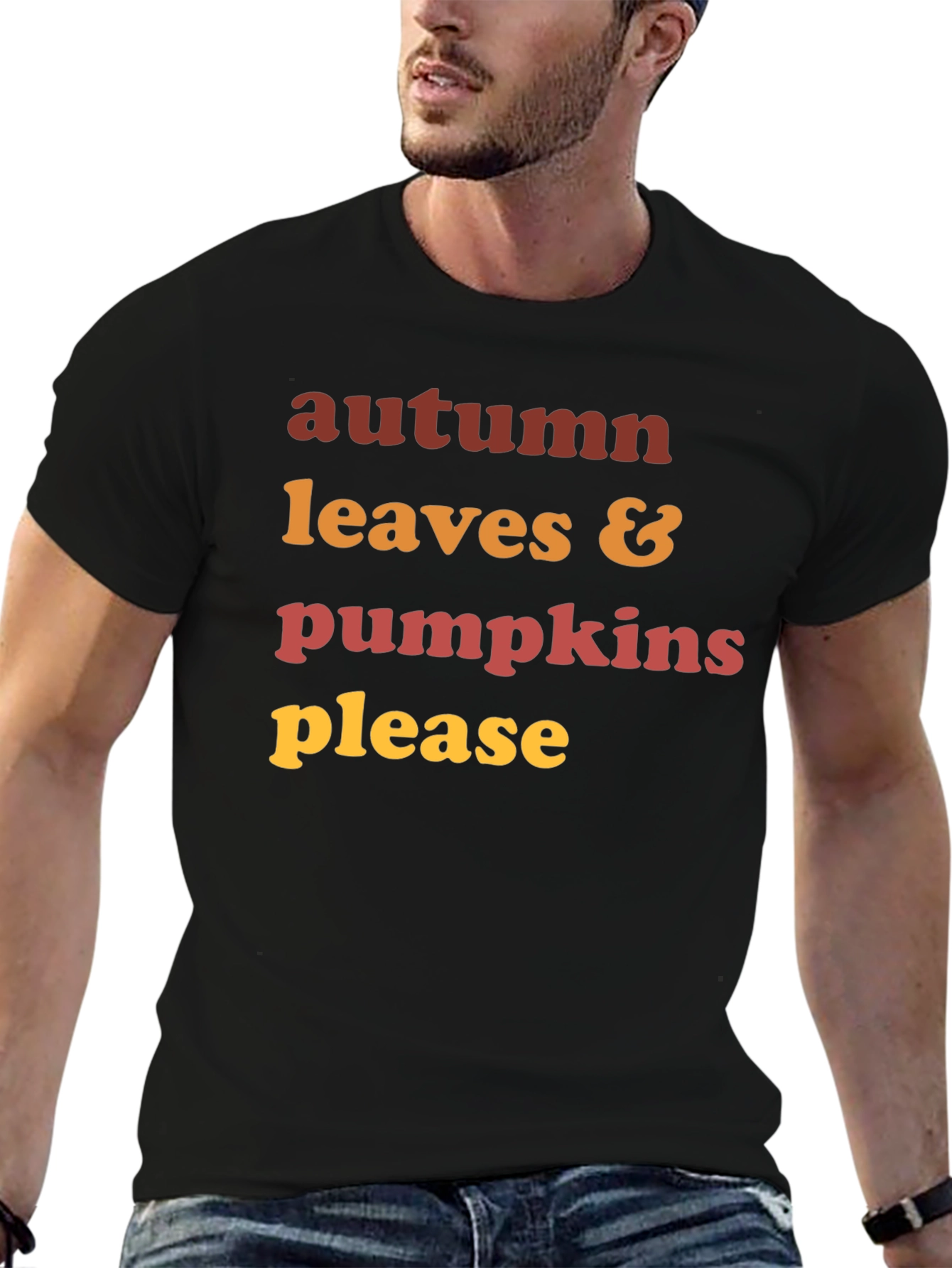 Autumn Leaves & Pumpkins Please Graphic Tee