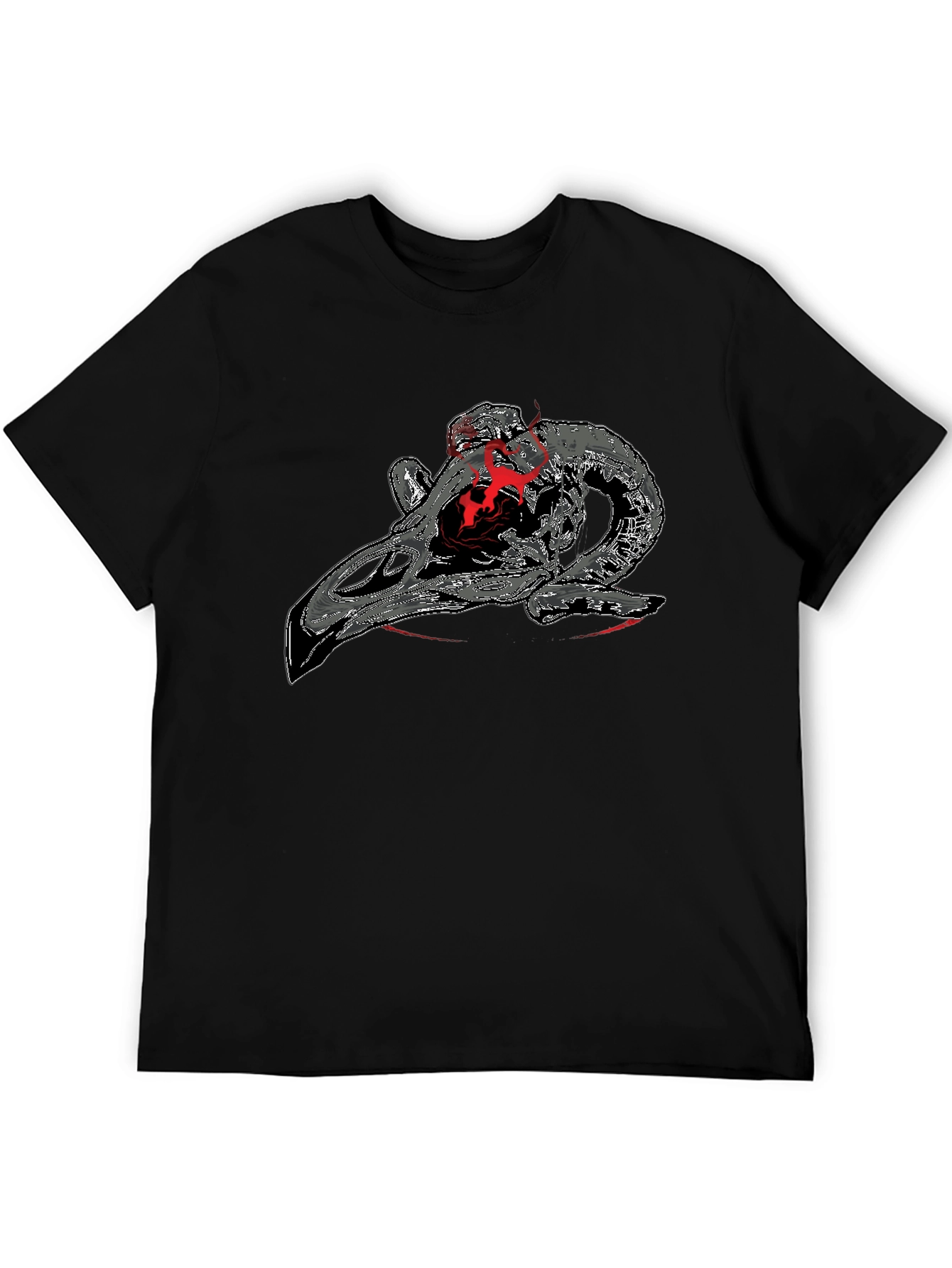 Ram Skull Graphic Tee - Dark & Edgy Design