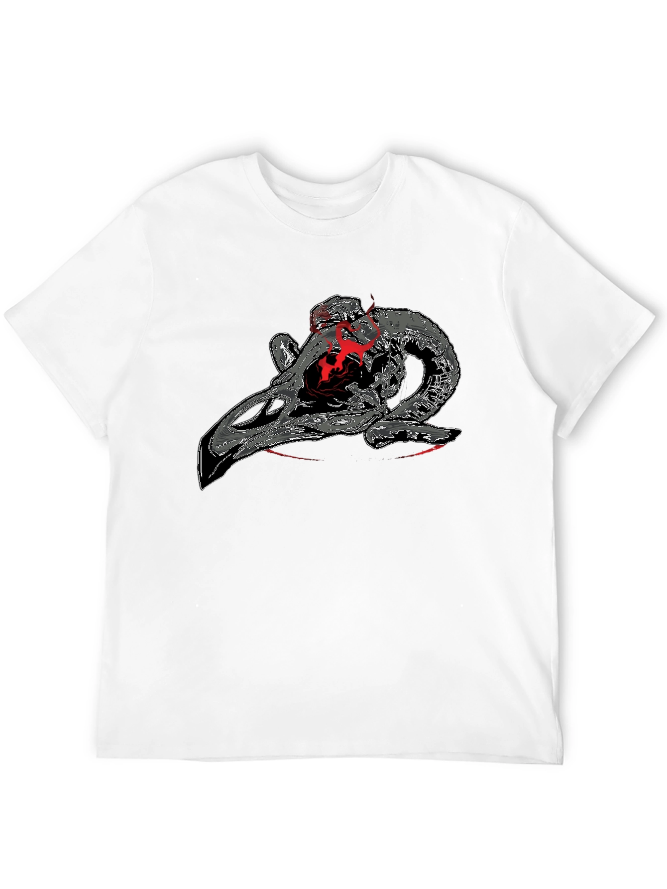 Ram Skull Graphic Tee - Dark & Edgy Design