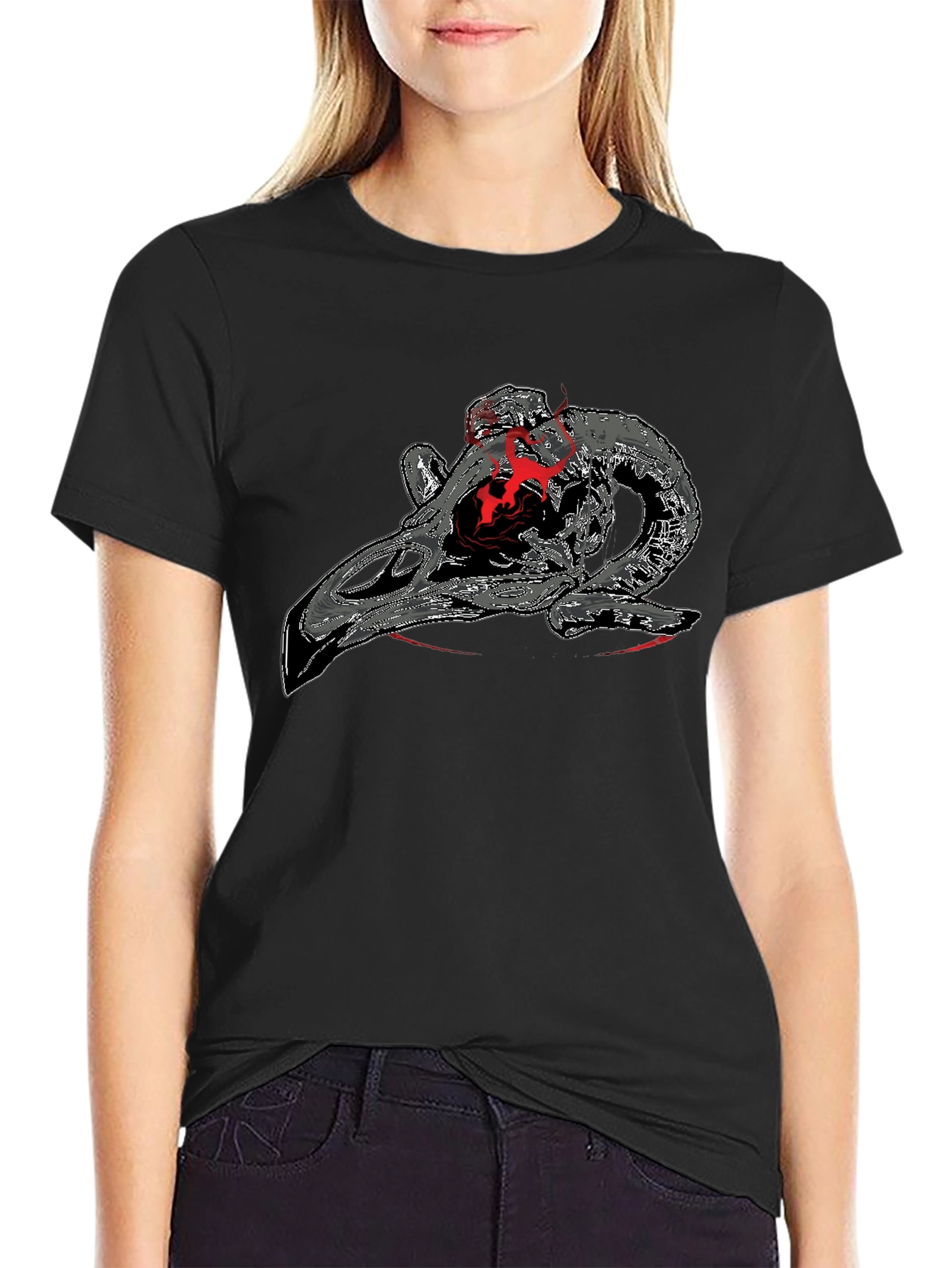 Ram Skull Graphic Tee - Dark & Edgy Design