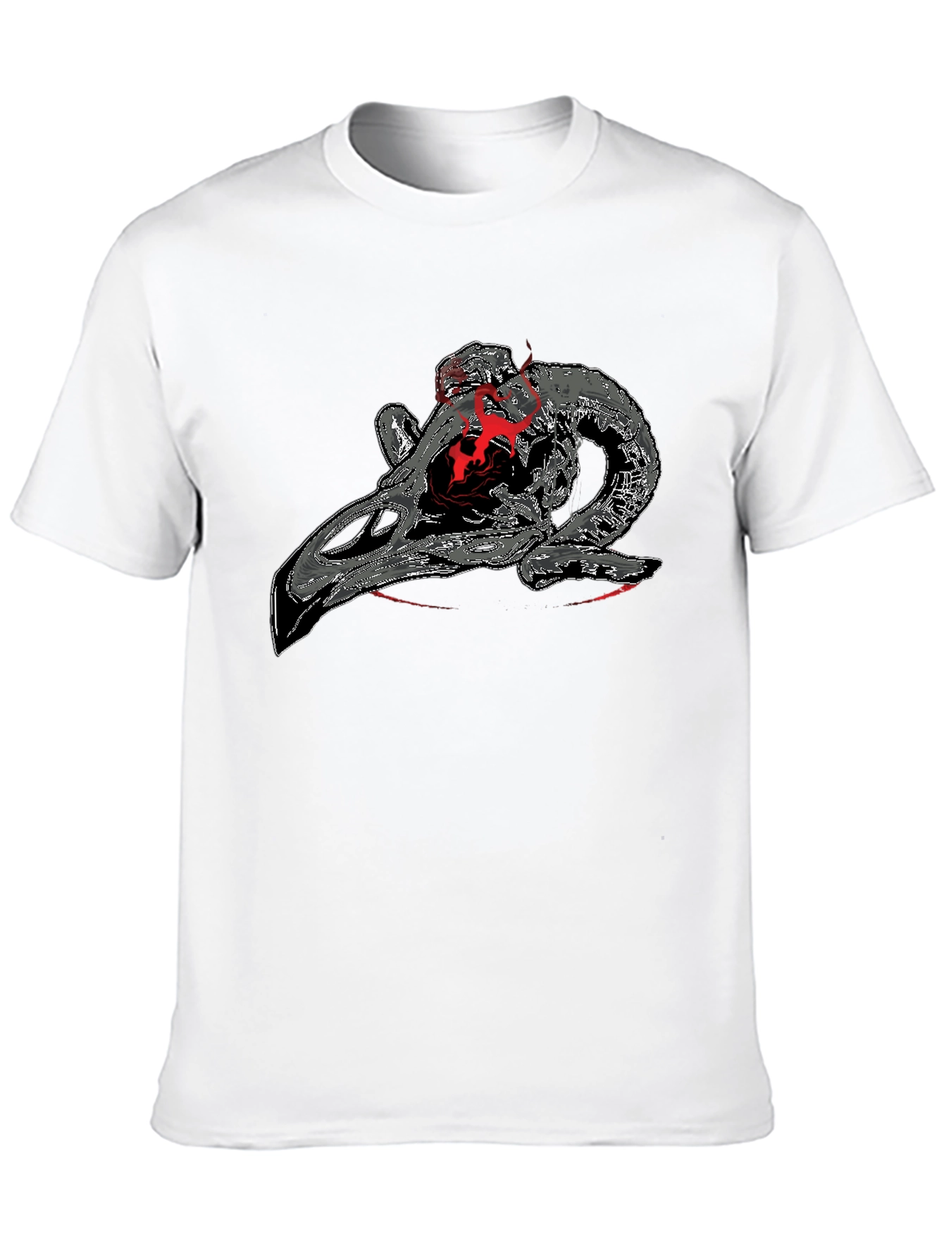 Ram Skull Graphic Tee - Dark & Edgy Design