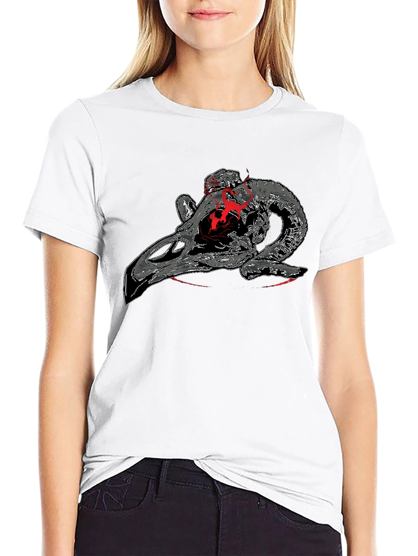 Ram Skull Graphic Tee - Dark & Edgy Design