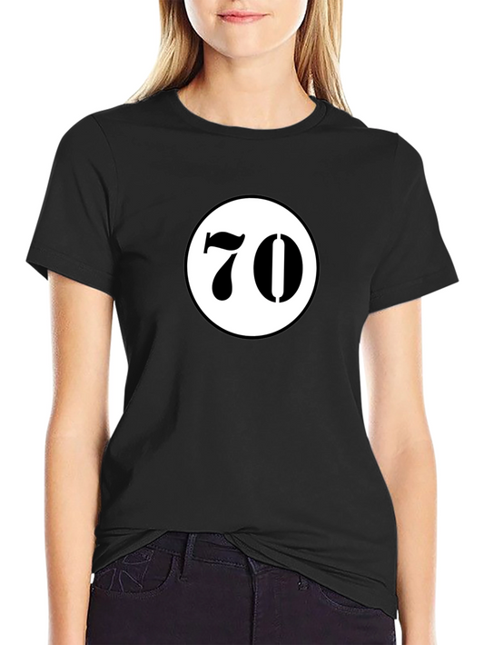 Black T-Shirt with 70 Design