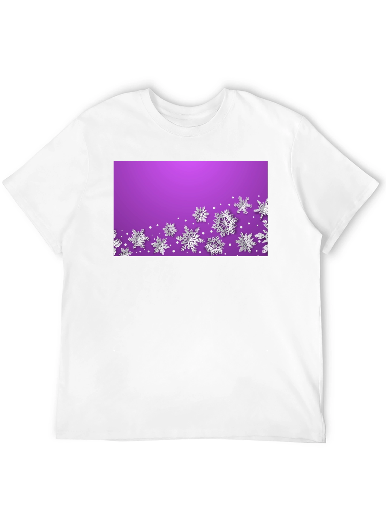 Winter Snowflake Graphic Tee - Black
