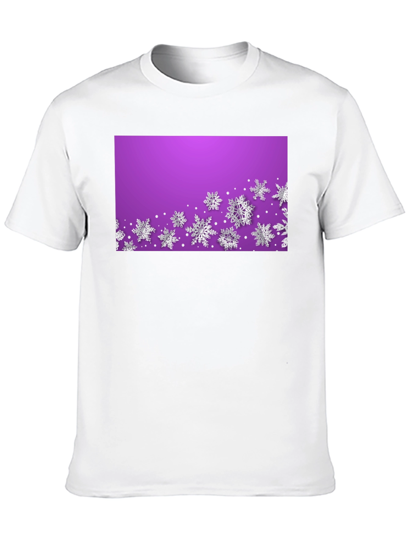 Winter Snowflake Graphic Tee - Black
