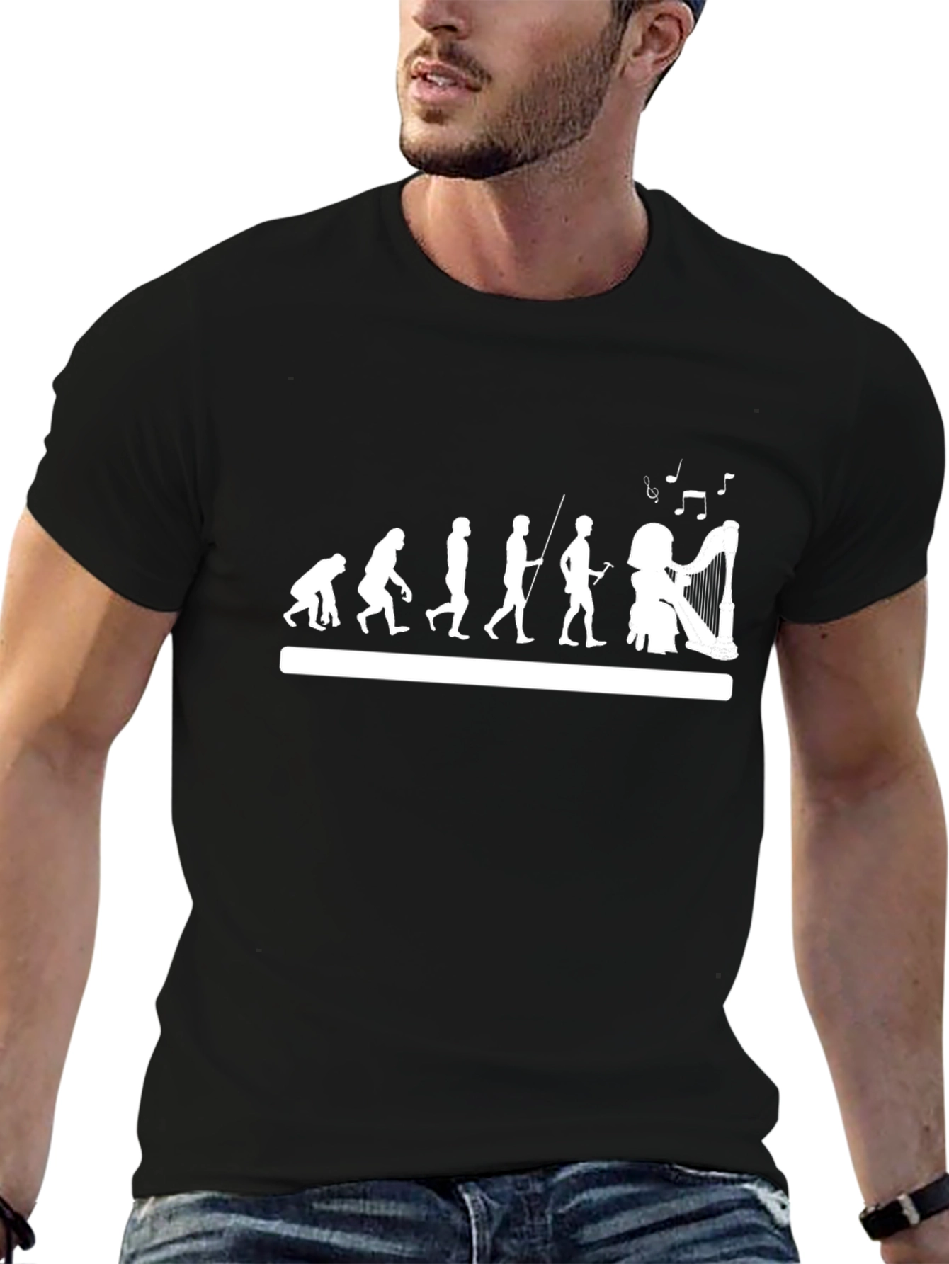 Evolution of a Harpist T-Shirt