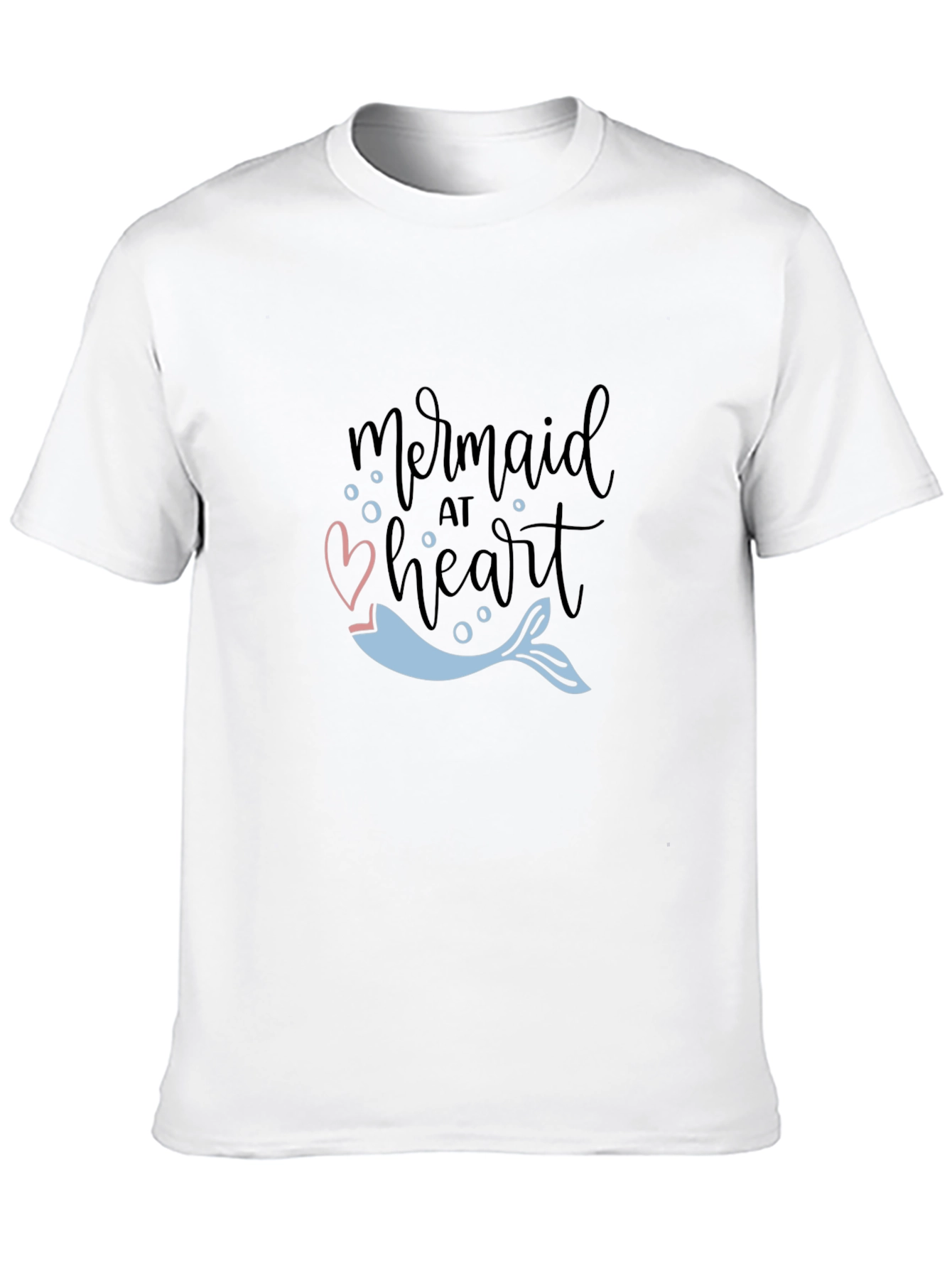 Mermaid at Heart Graphic Tee - Black Casual T-Shirt