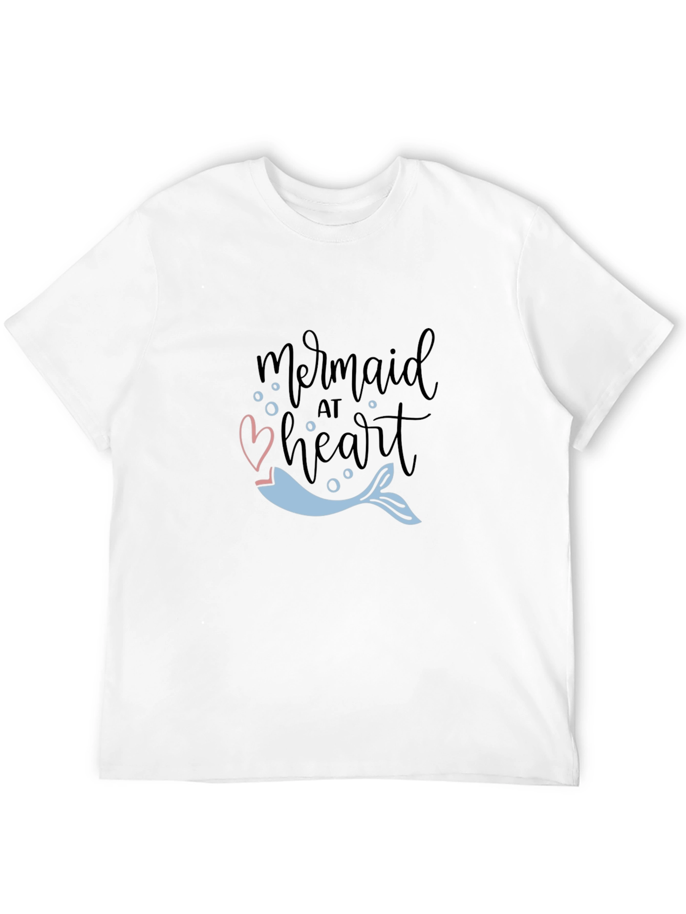 Mermaid at Heart Graphic Tee - Black Casual T-Shirt