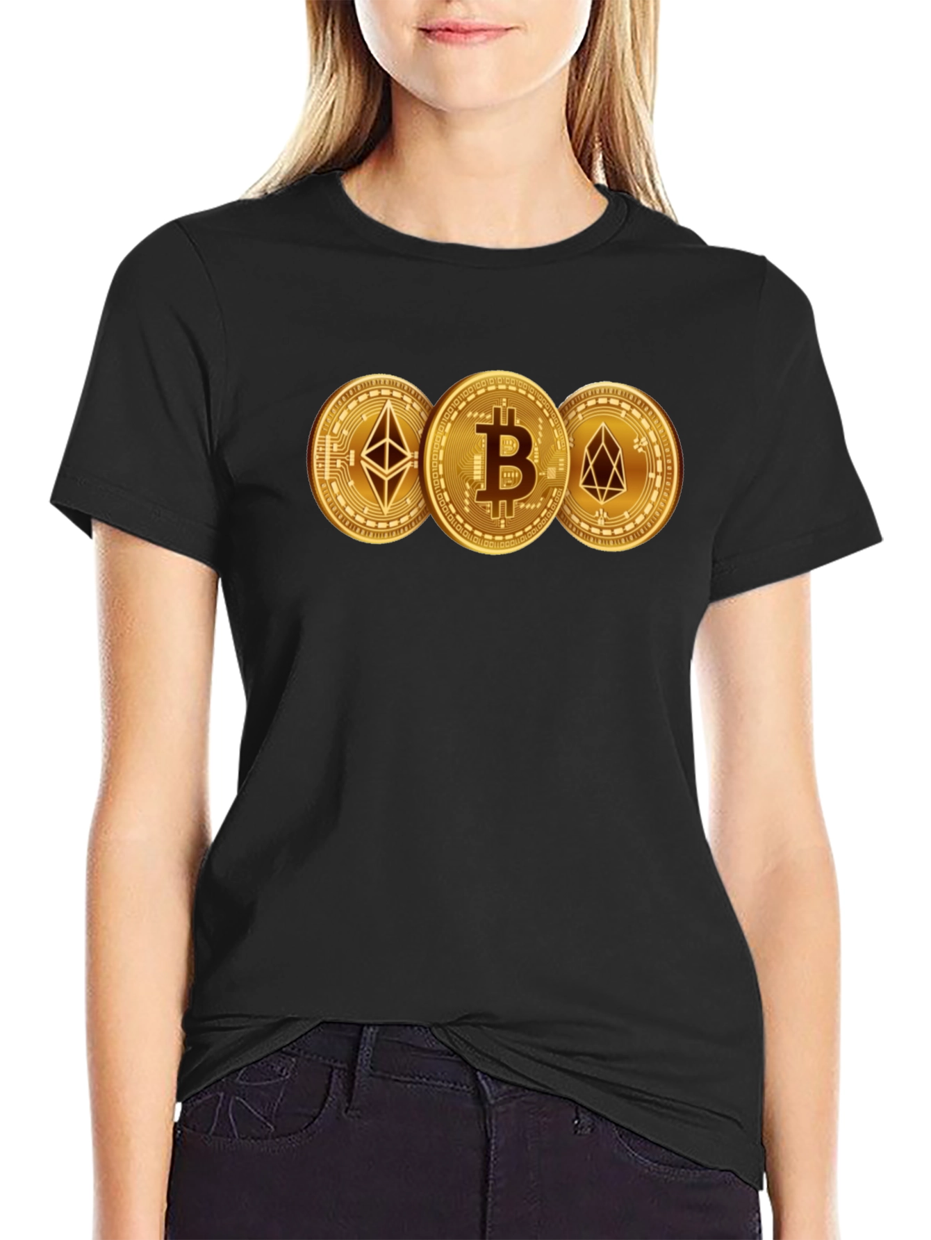 Crypto Coins Bitcoin Ethereum T-Shirt