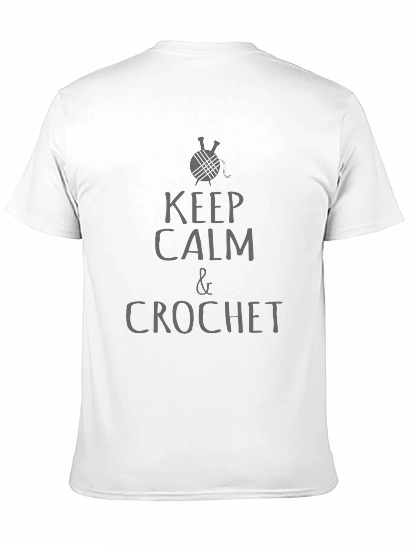Keep Calm & Crochet T-Shirt - Black Cotton Tee