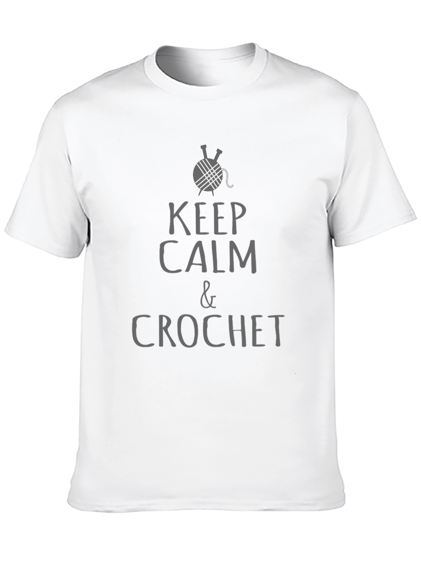 Keep Calm & Crochet T-Shirt - Black Cotton Tee