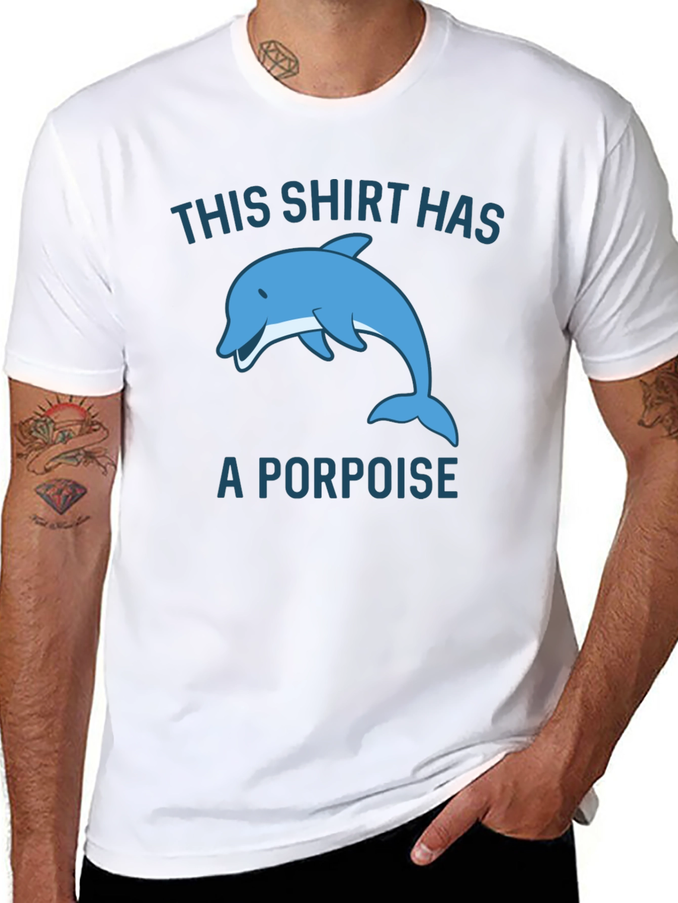 Funny Porpoise Graphic T-Shirt