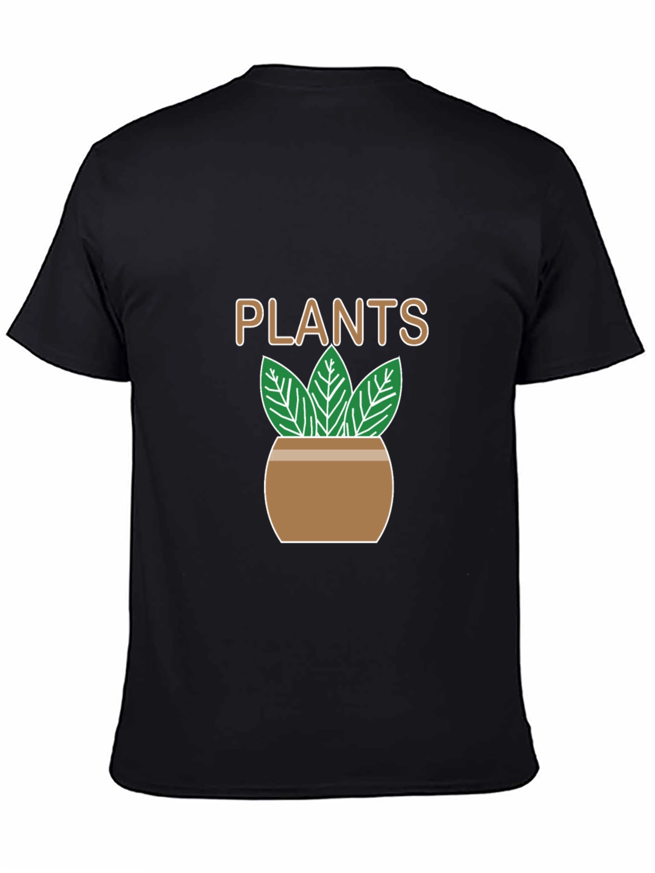 Plants Graphic T-Shirt - Black Casual Tee