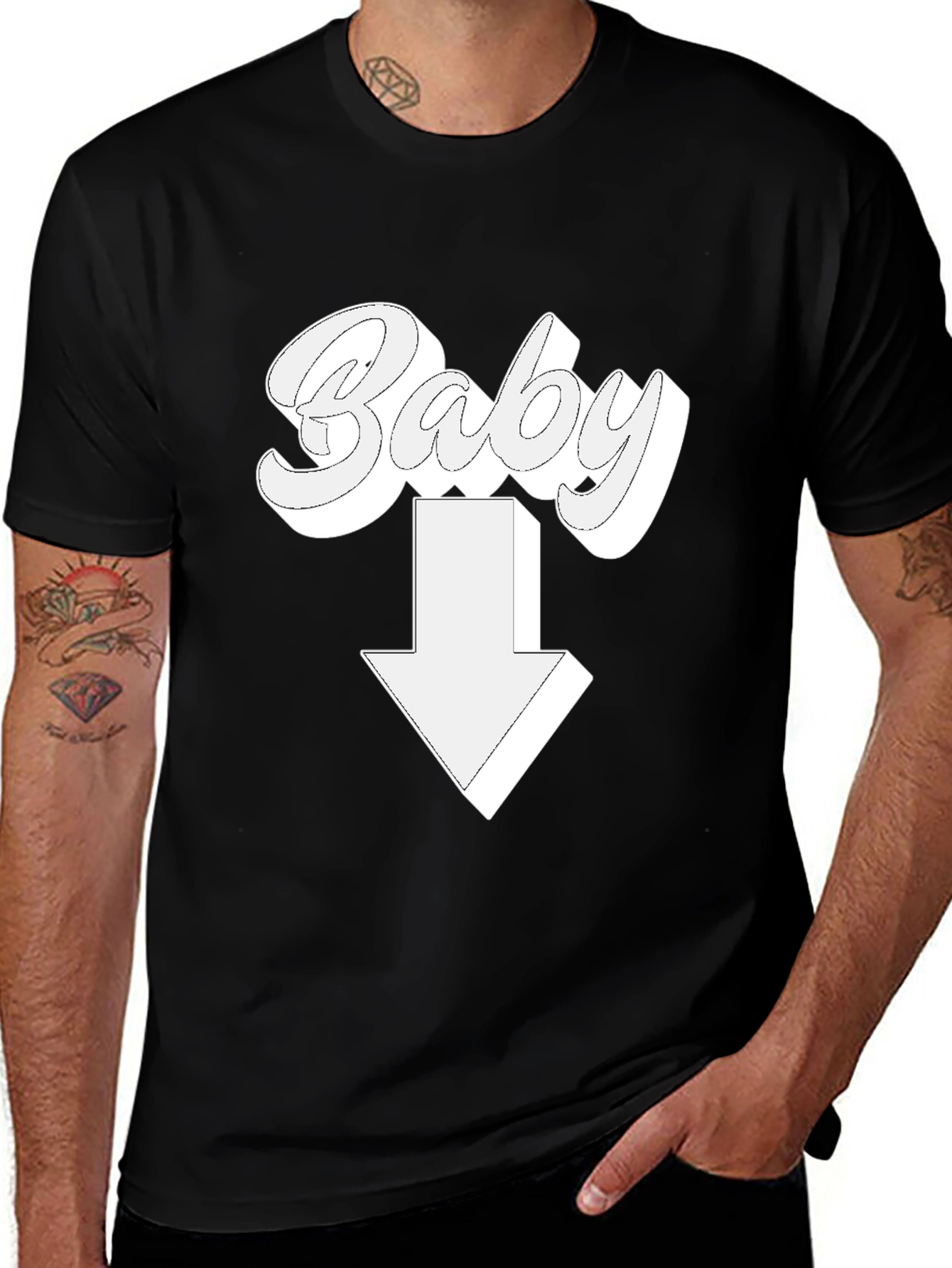 Baby Down Arrow T-Shirt - Novelty Design