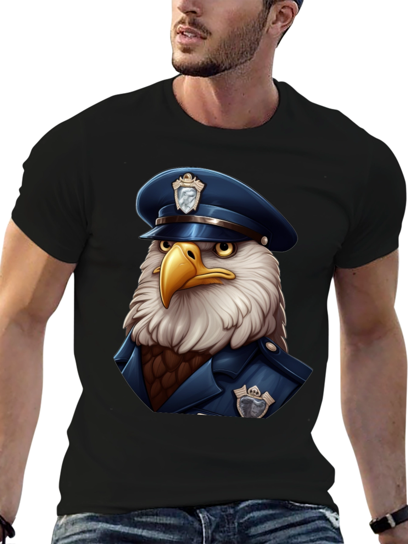 Eagle Police Cartoon T-Shirt