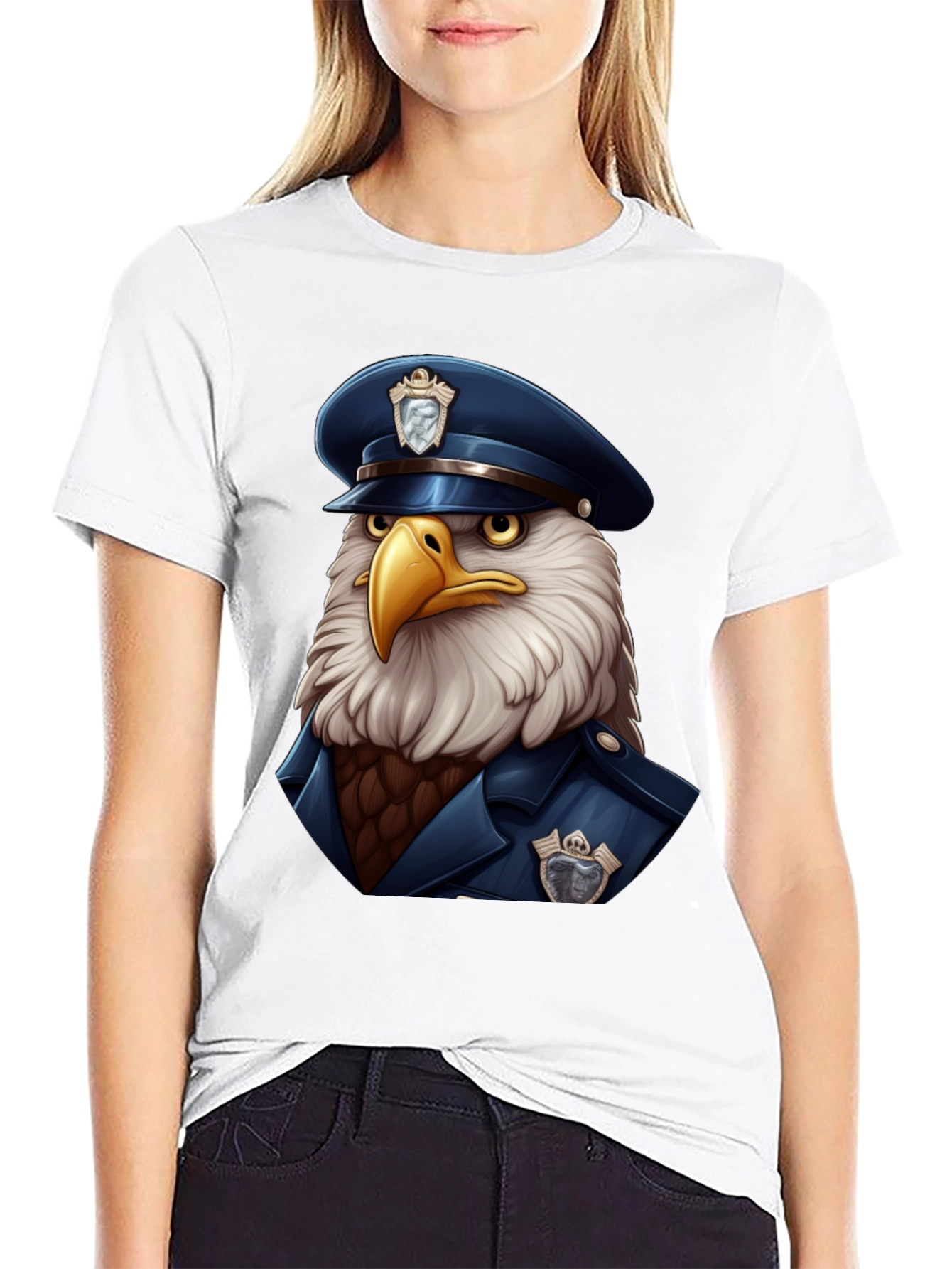Eagle Police Cartoon T-Shirt