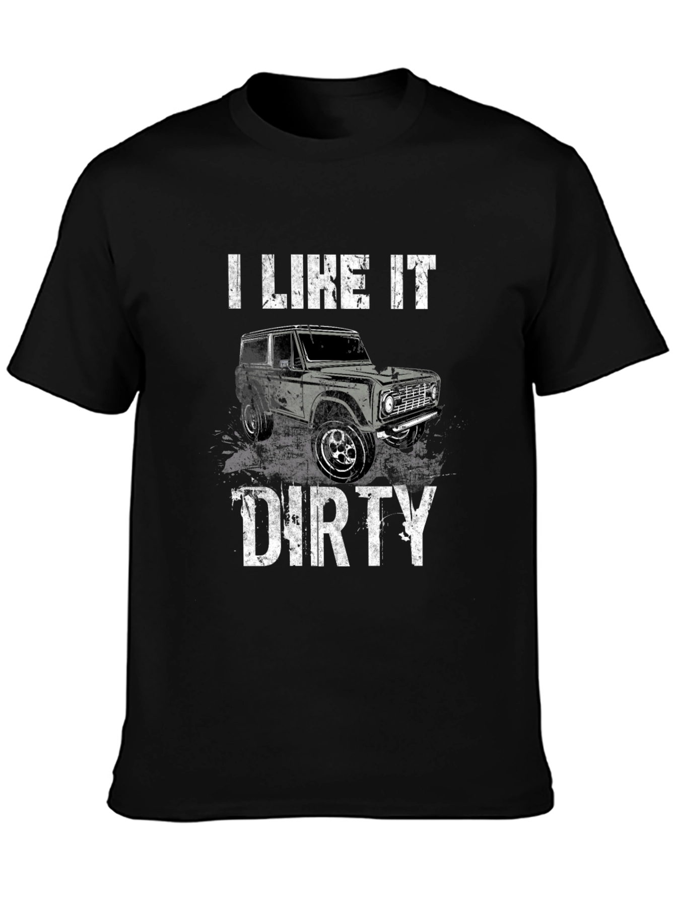 I Like It Dirty Truck Graphic Tee - Black
