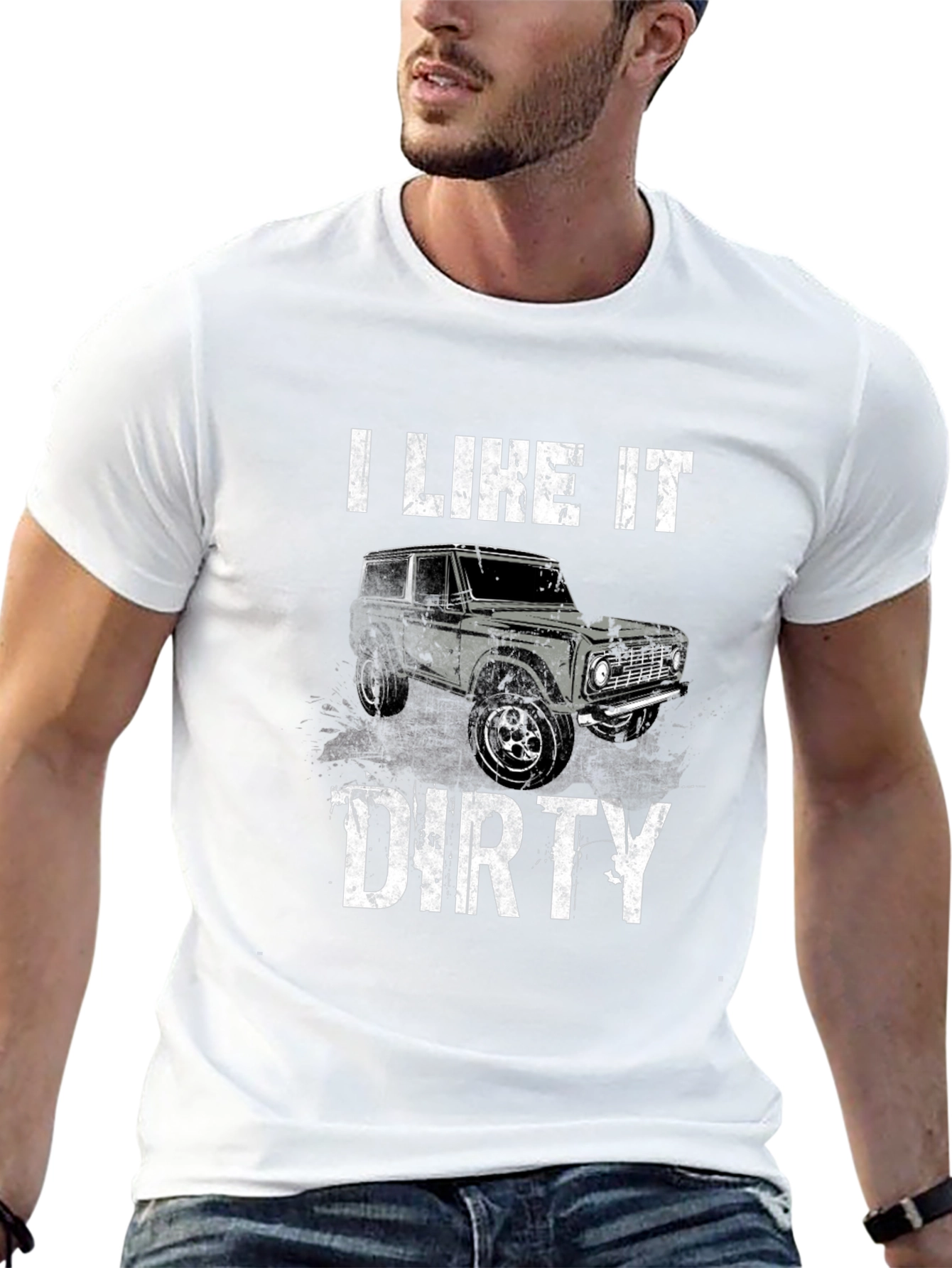 I Like It Dirty Truck Graphic Tee - Black