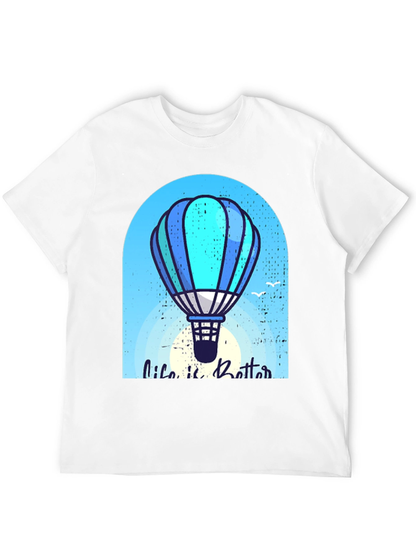 Life is Better Hot Air Balloon Graphic Tee