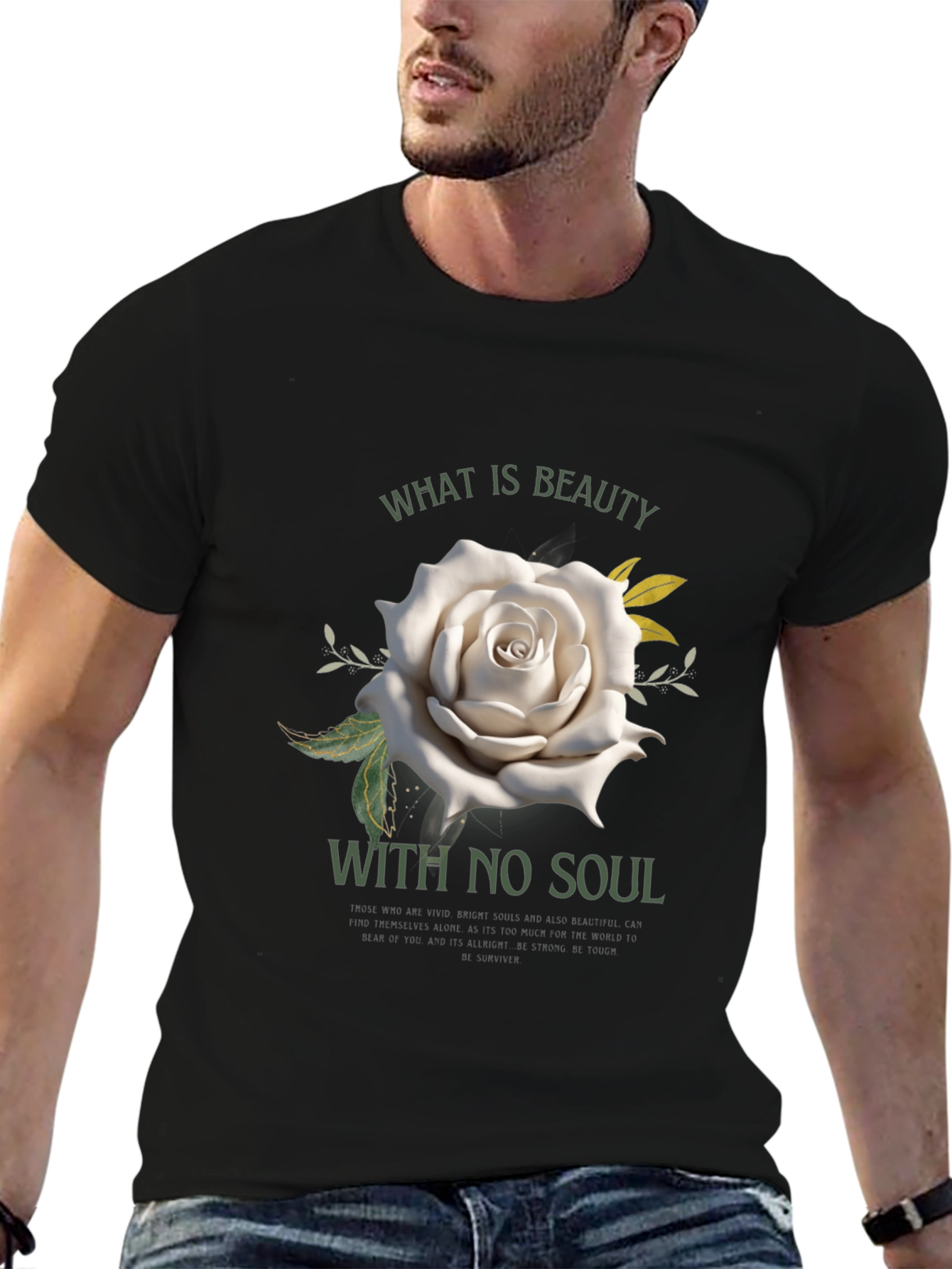 Beauty with No Soul Black T-Shirt