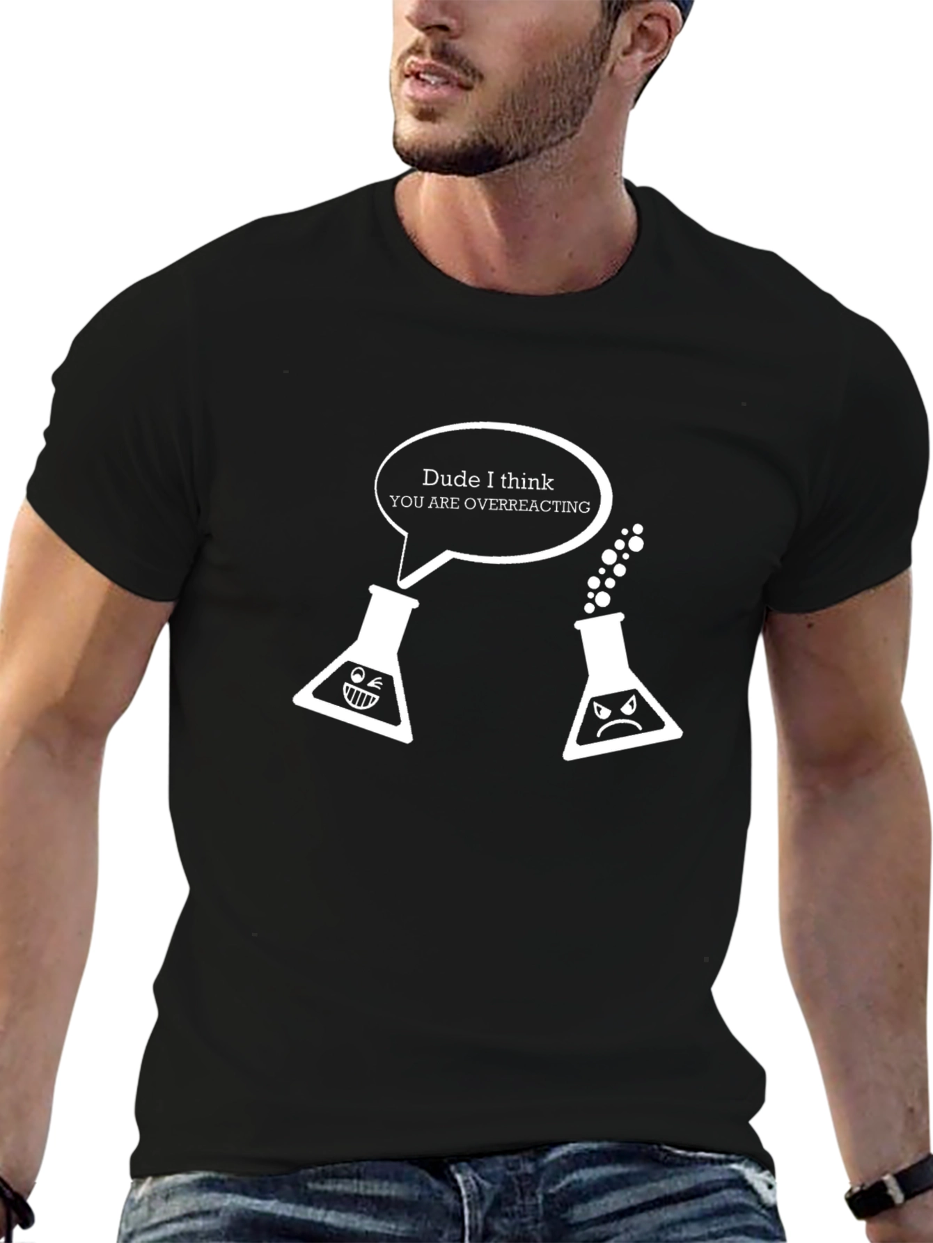Science Humor T-Shirt - Overreacting Chemistry Joke