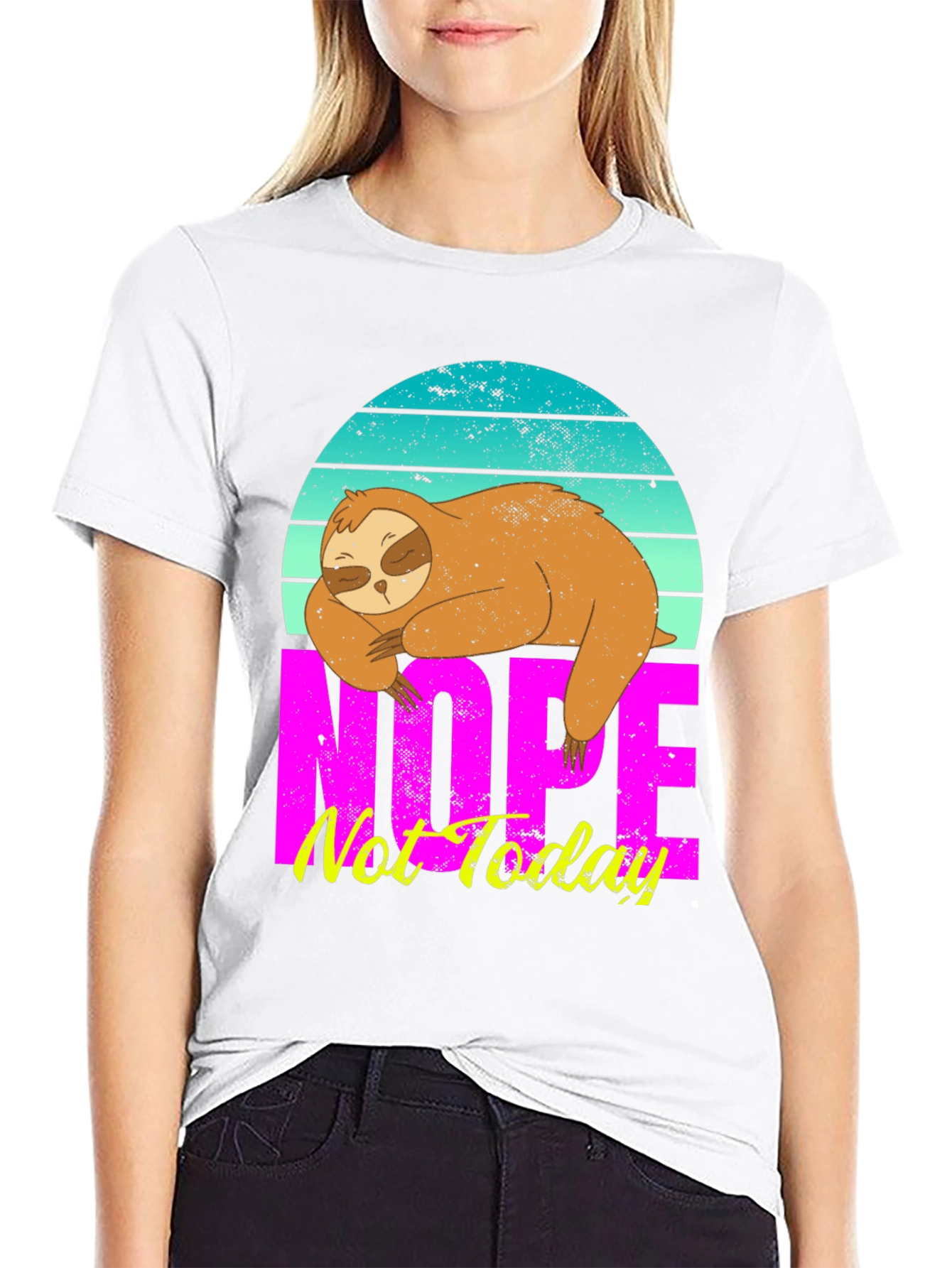 Sloth Nope Not Today Graphic Tee