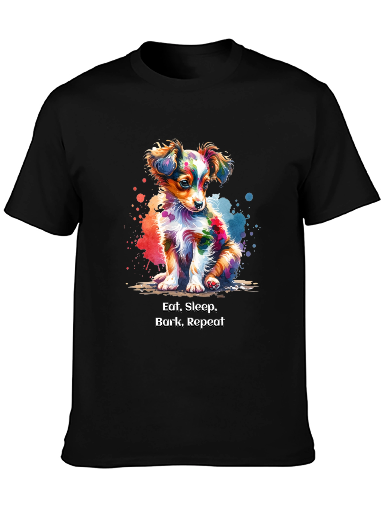 Eat Sleep Bark Repeat Dog T-Shirt