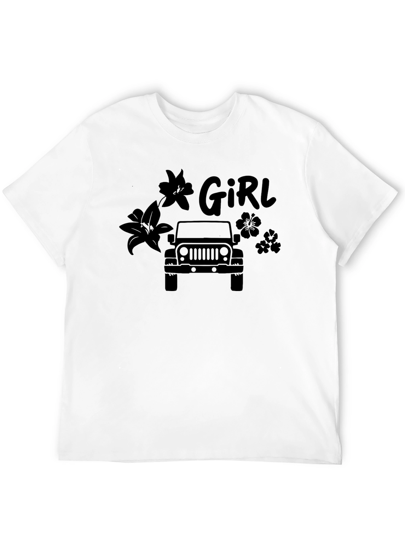 Girl Jeep Graphic Tee - Stylish Off-Road Adventure Shirt