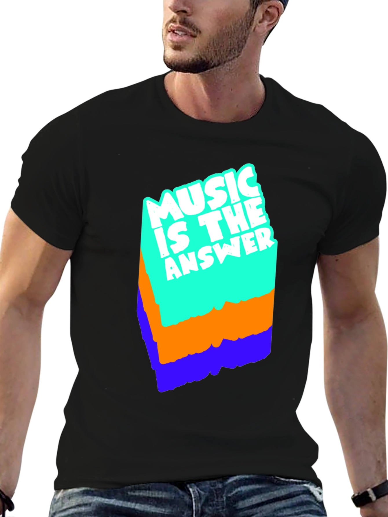 Music Is The Answer Graphic T-Shirt