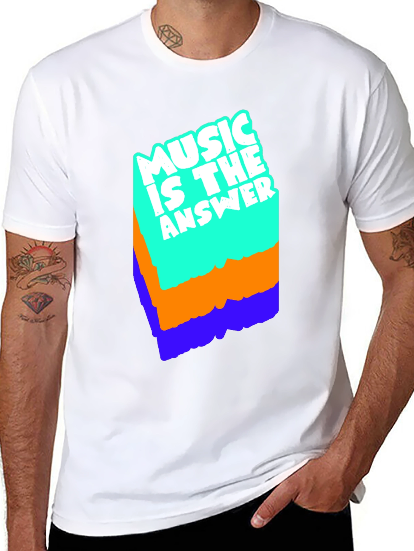 Music Is The Answer Graphic T-Shirt