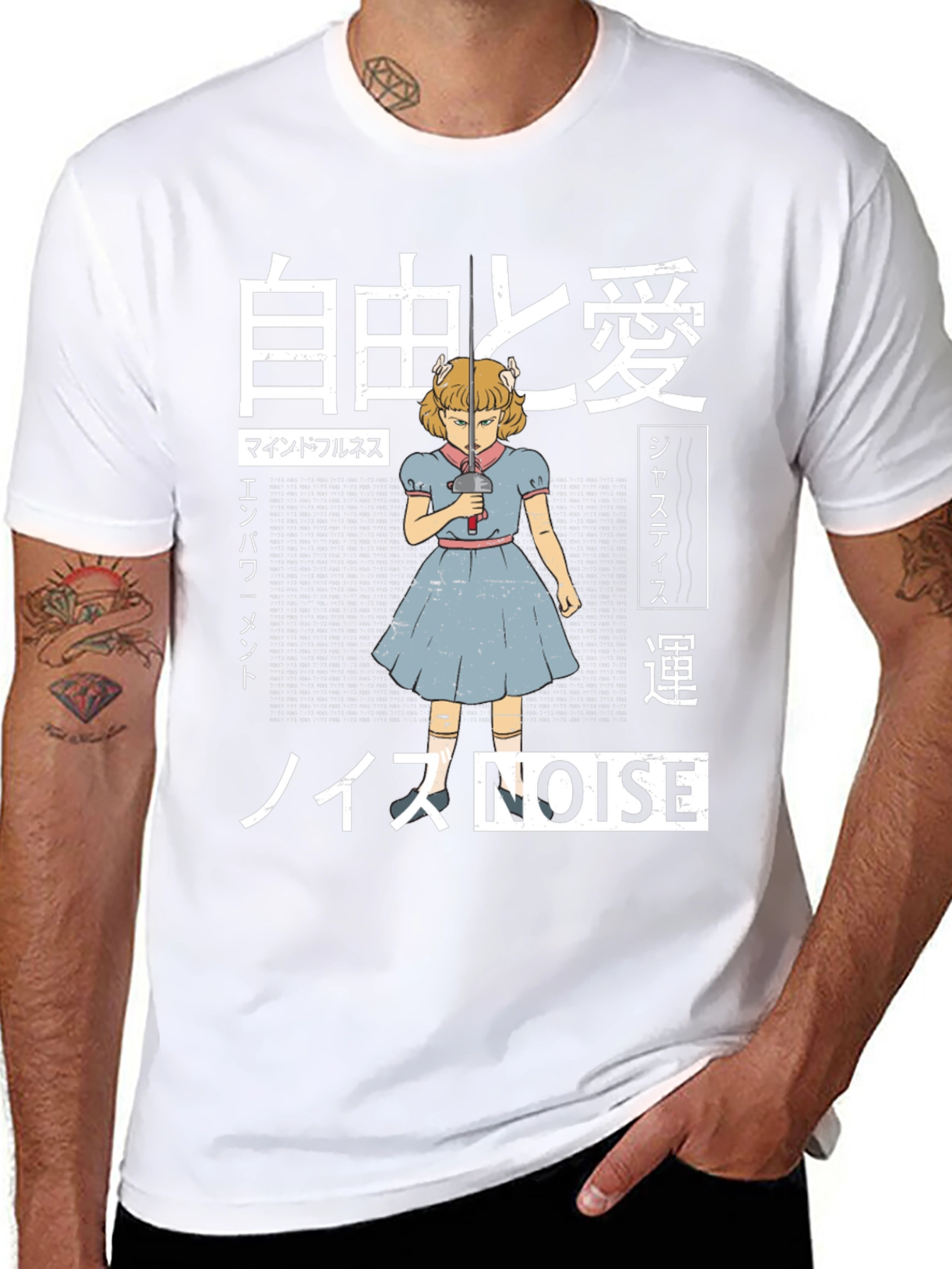 Edgy Anime Girl Graphic T-Shirt