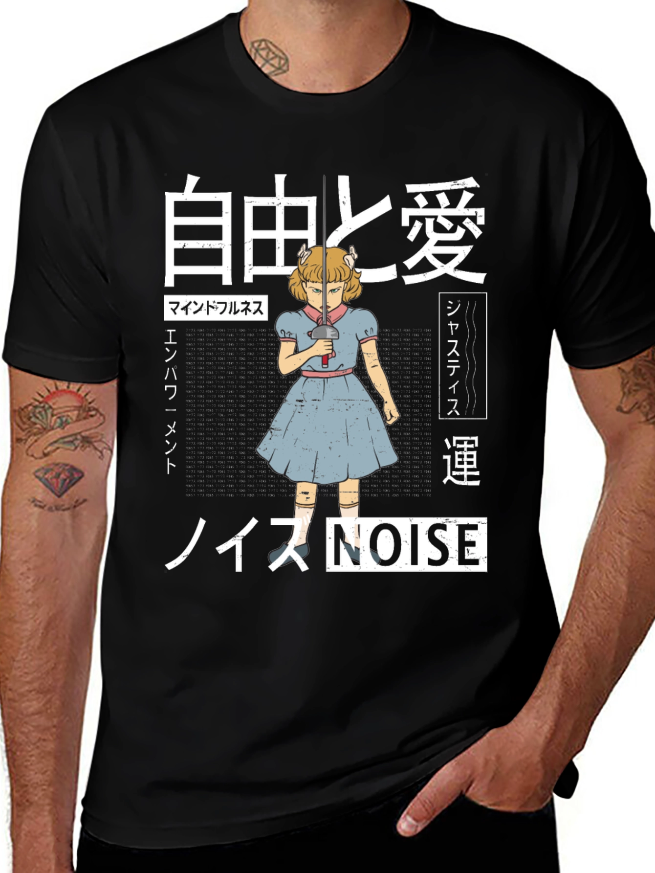Edgy Anime Girl Graphic T-Shirt