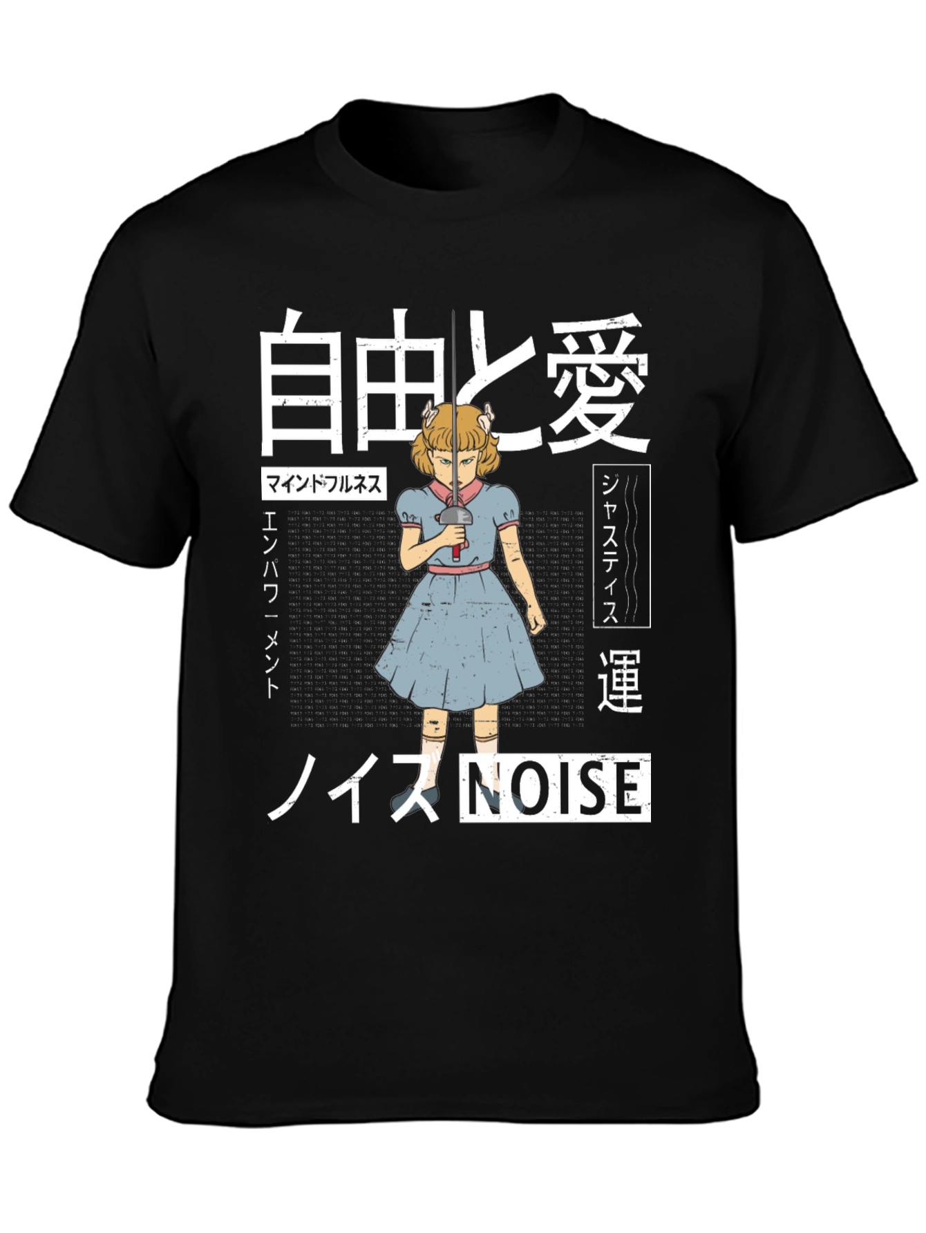 Edgy Anime Girl Graphic T-Shirt