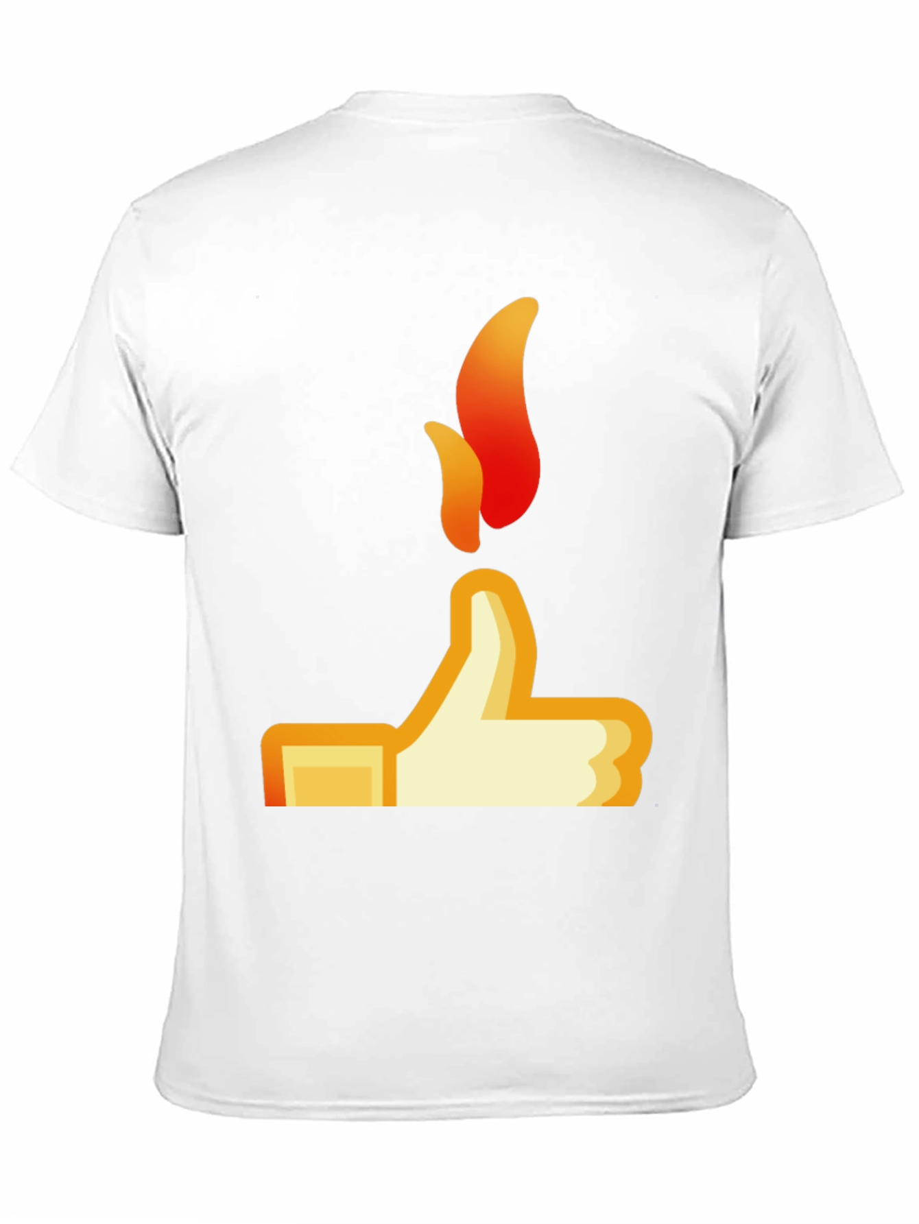 Thumbs Up Flame Graphic Tee - Black Casual Shirt