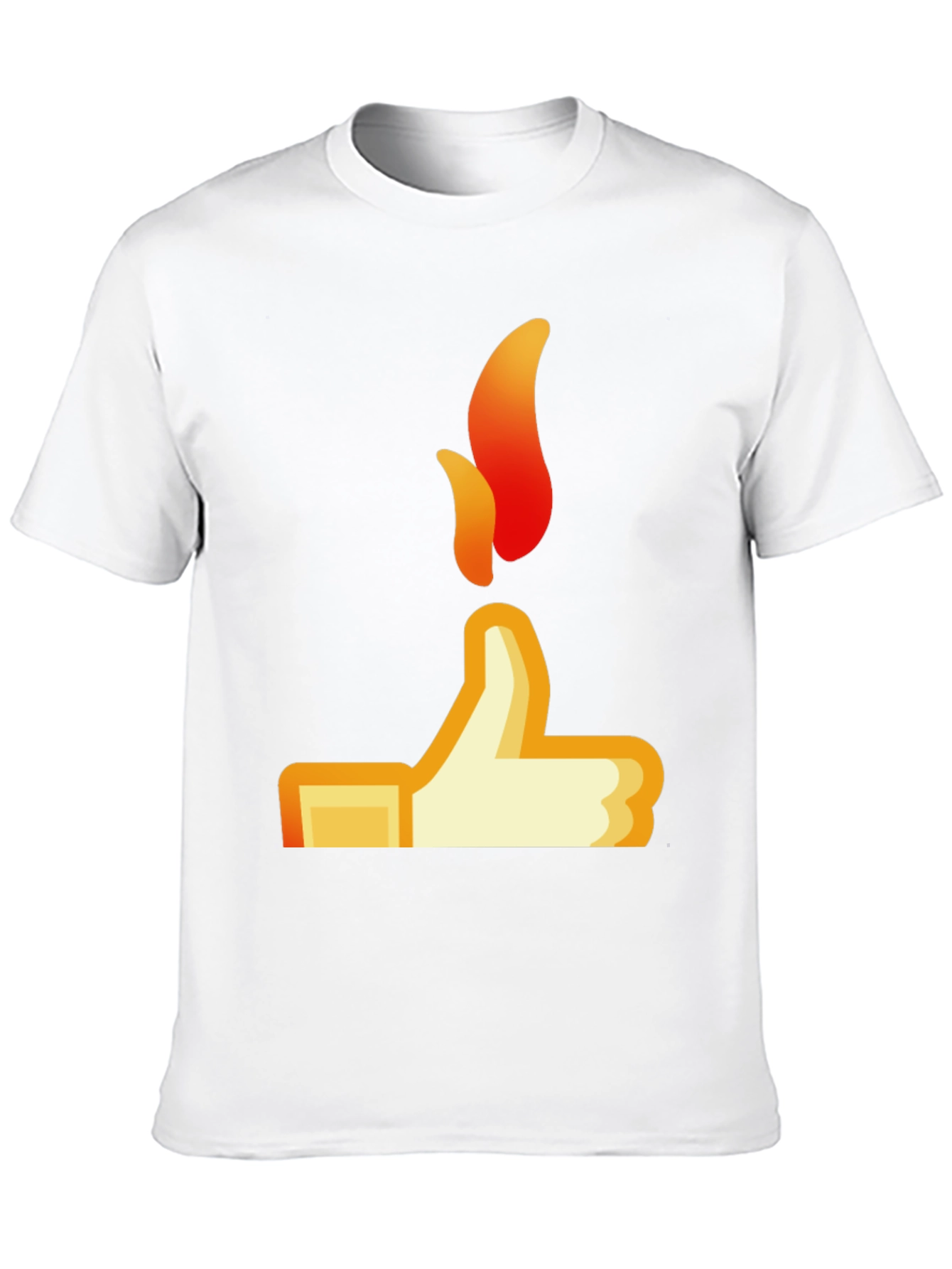 Thumbs Up Flame Graphic Tee - Black Casual Shirt