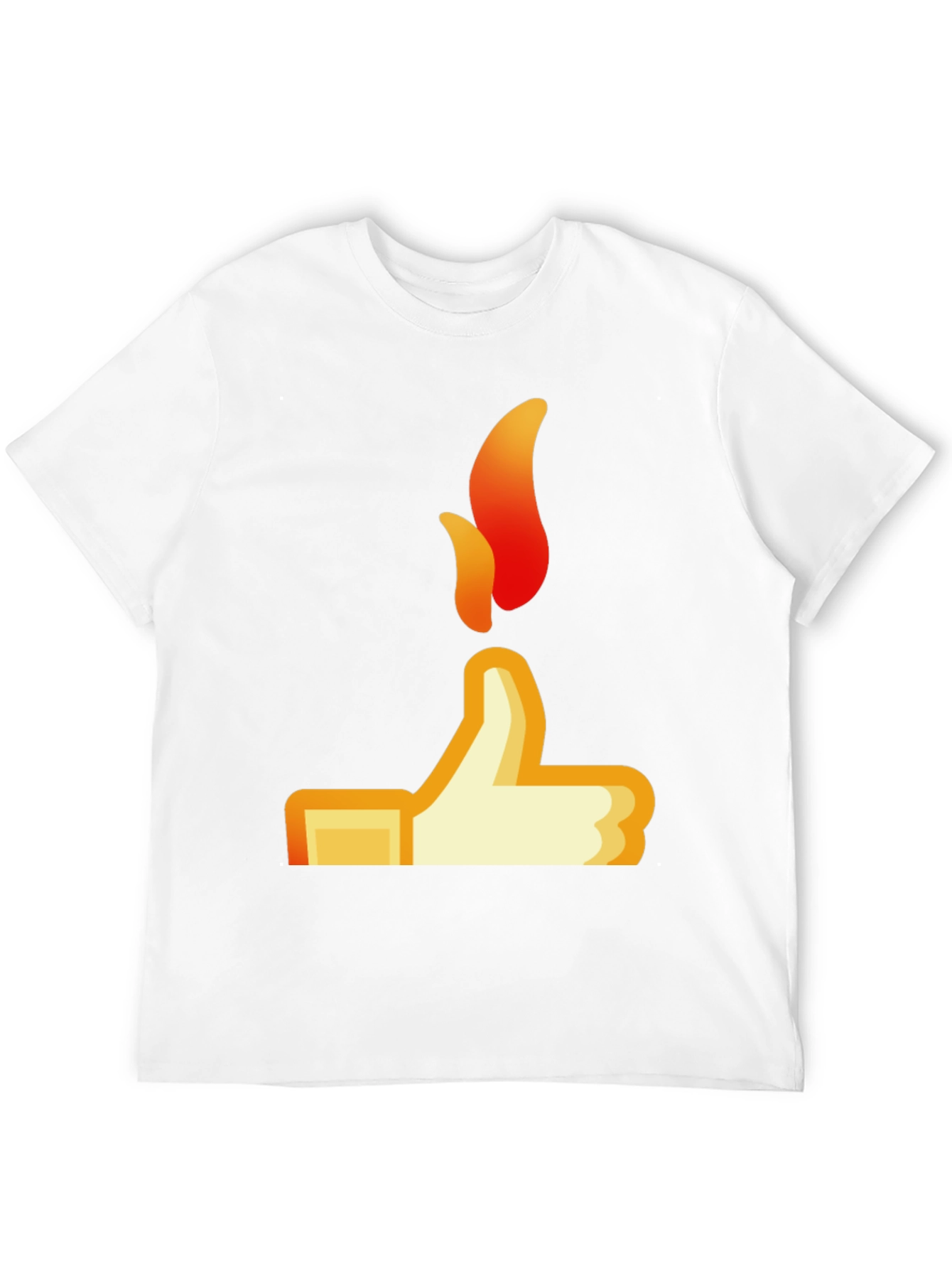 Thumbs Up Flame Graphic Tee - Black Casual Shirt