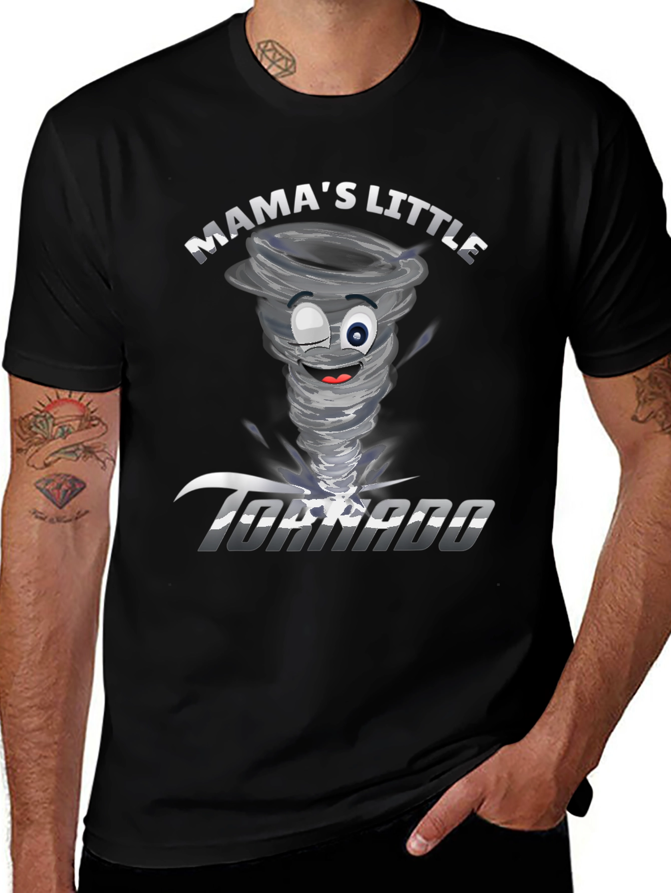 Mamas Little Tornado Graphic Tee - Black