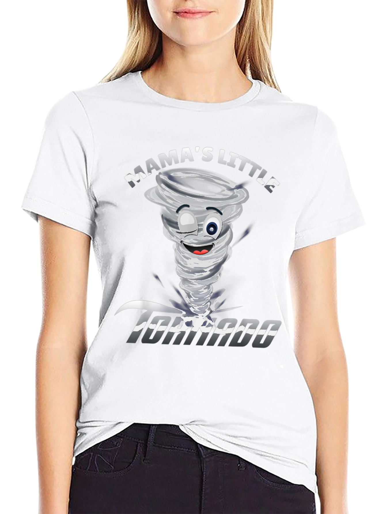 Mamas Little Tornado Graphic Tee - Black