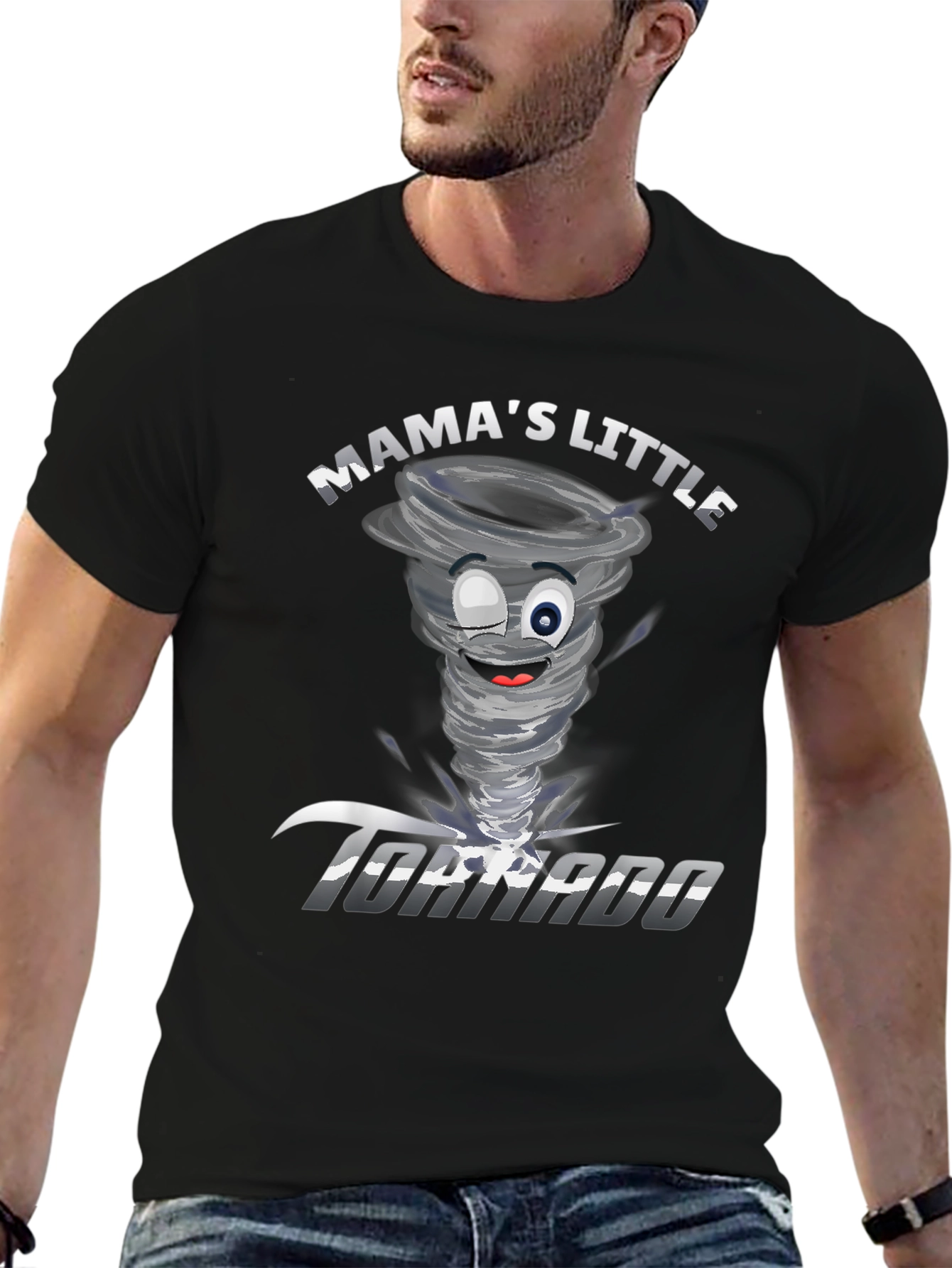 Mamas Little Tornado Graphic Tee - Black
