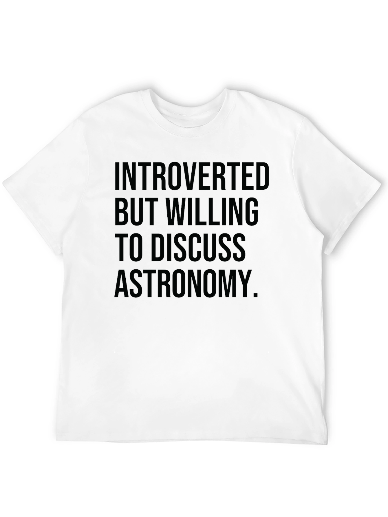 Introverted Astronomy Lover Black T-Shirt