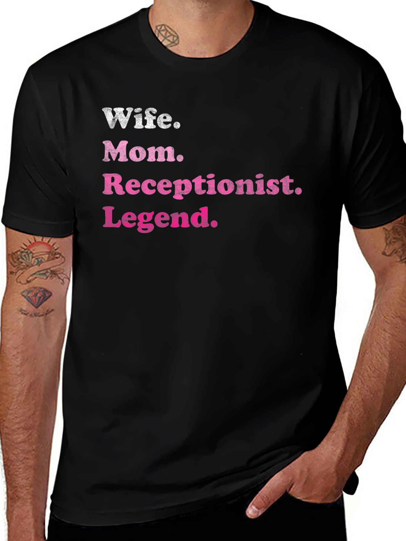 Wife Mom Receptionist Legend Graphic T-Shirt