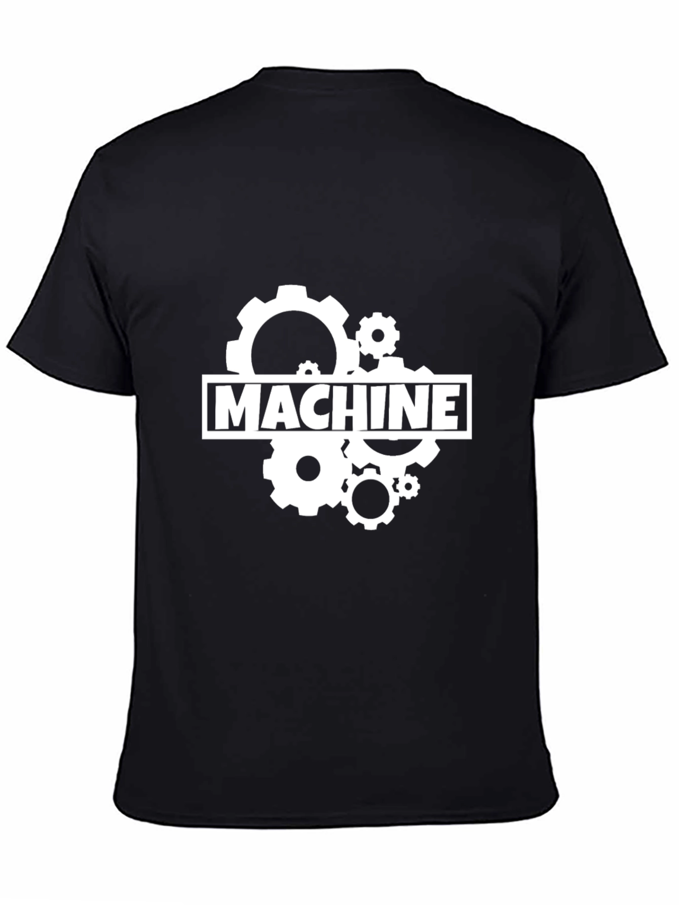 Machine Gear Graphic T-Shirt - Black Cotton Tee