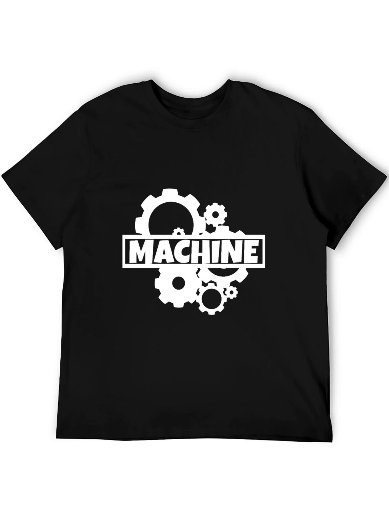 Machine Gear Graphic T-Shirt - Black Cotton Tee