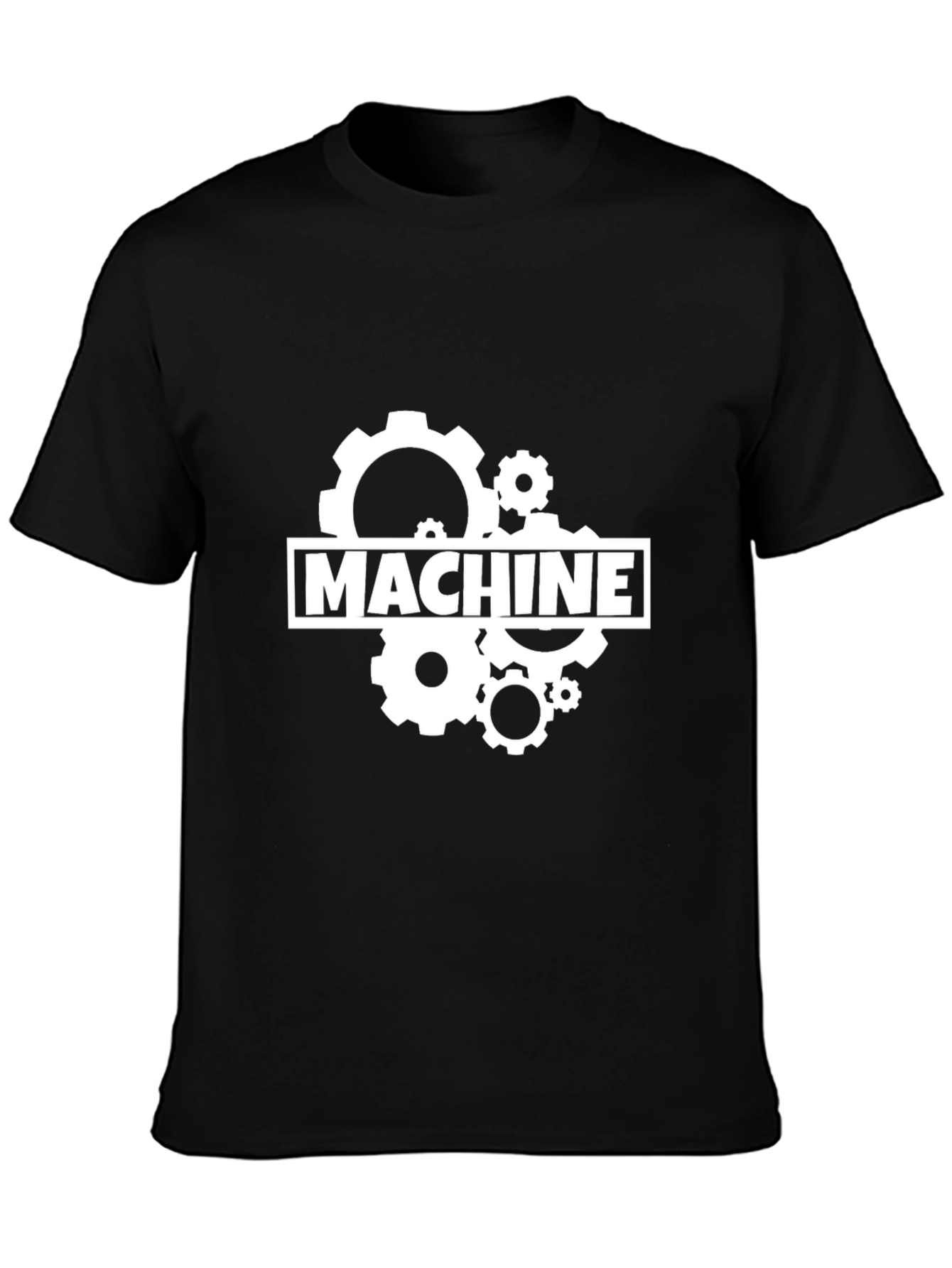 Machine Gear Graphic T-Shirt - Black Cotton Tee