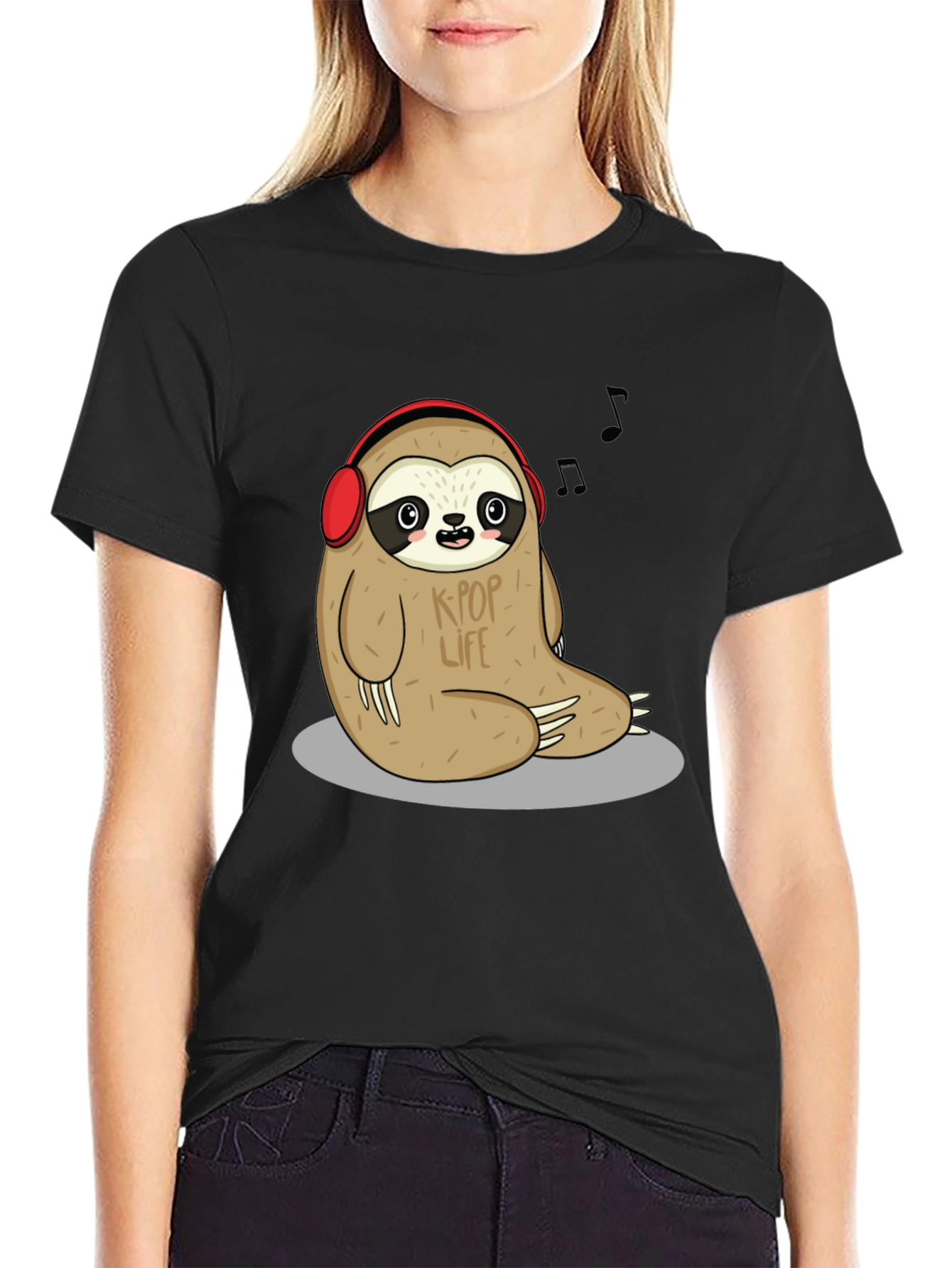 Sloth K-Pop Life Graphic Tee