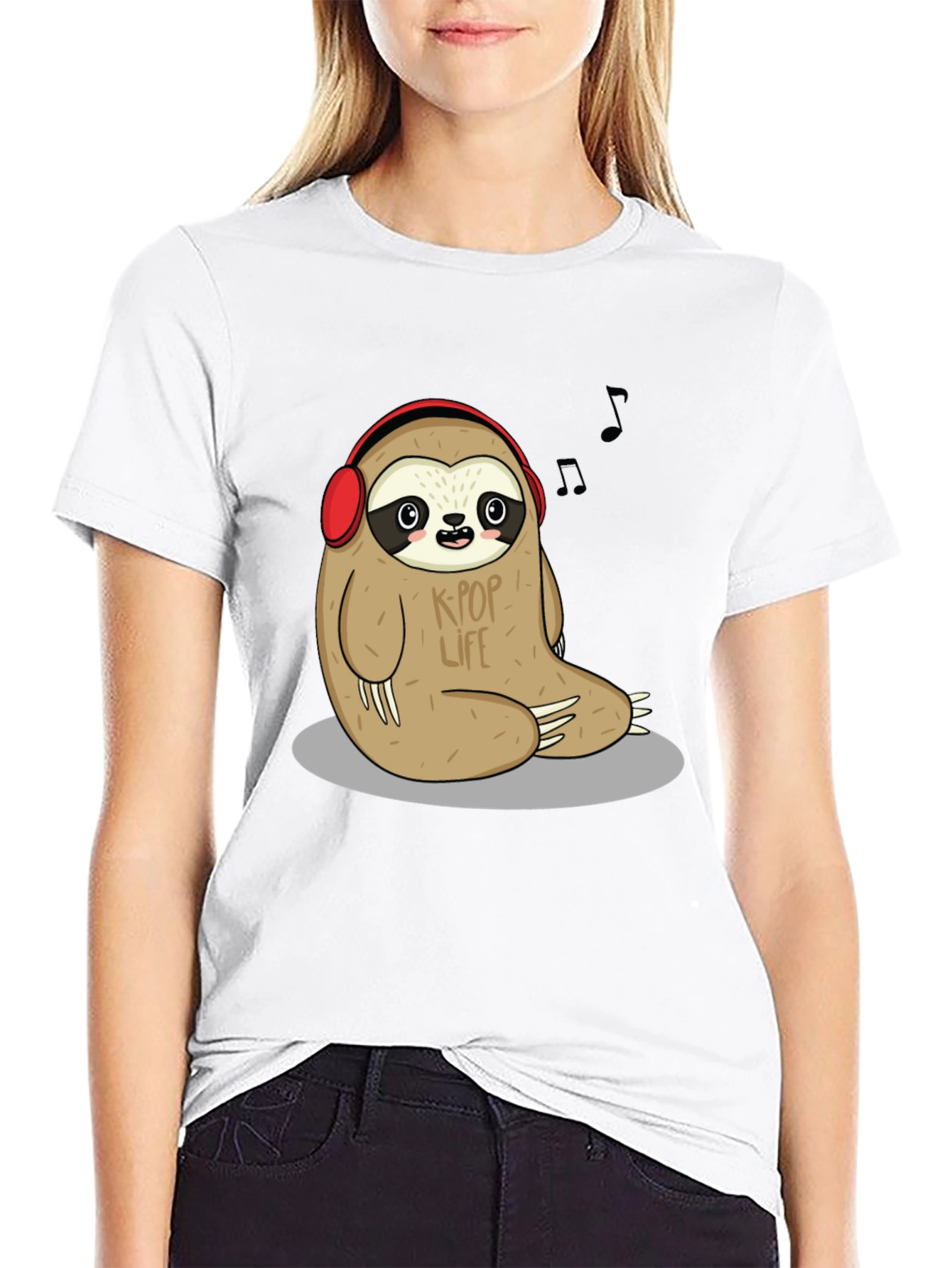 Sloth K-Pop Life Graphic Tee