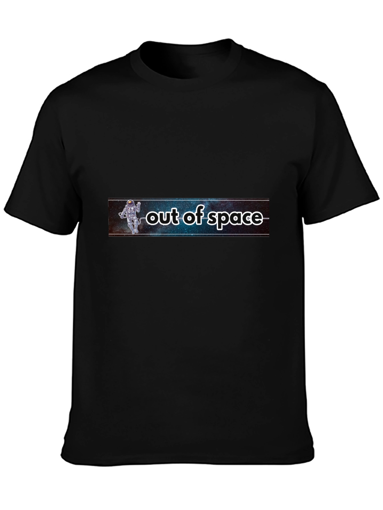 Out of Space Graphic Tee - Black Astronaut Design