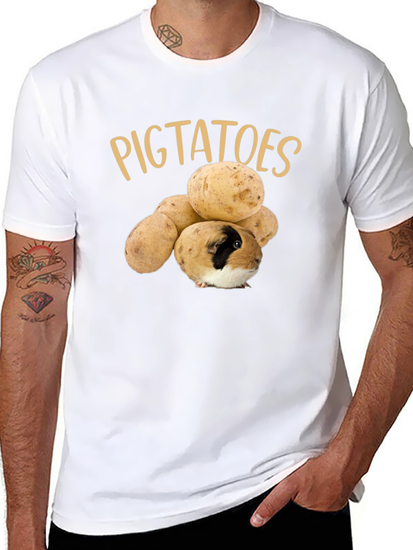 Pigtatoes T-Shirt - Guinea Pig & Potato Funny Tee